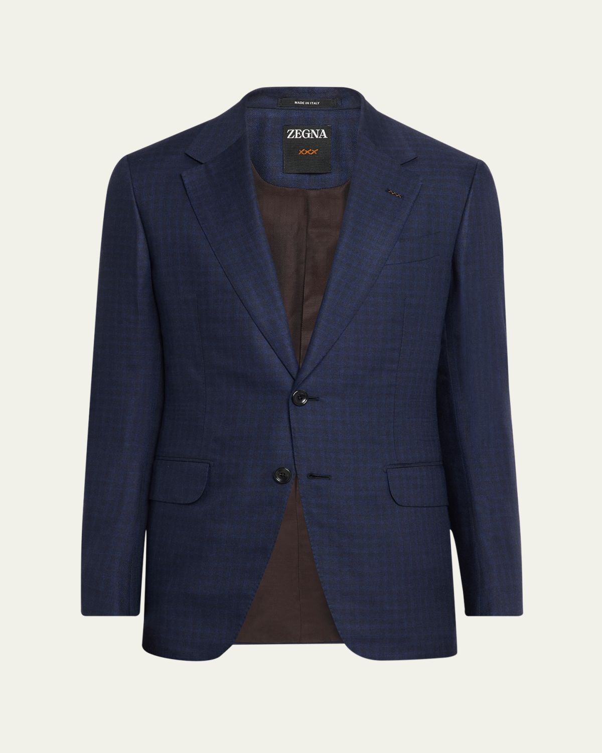 ZEGNA Men's XXX Couture Gingham Cashmere and Silk Sport Coat | Thumbnail 6 ZEGNA Men's XXX Couture Gingham Cashmere and Silk Sport Coat | Thumbnail 6