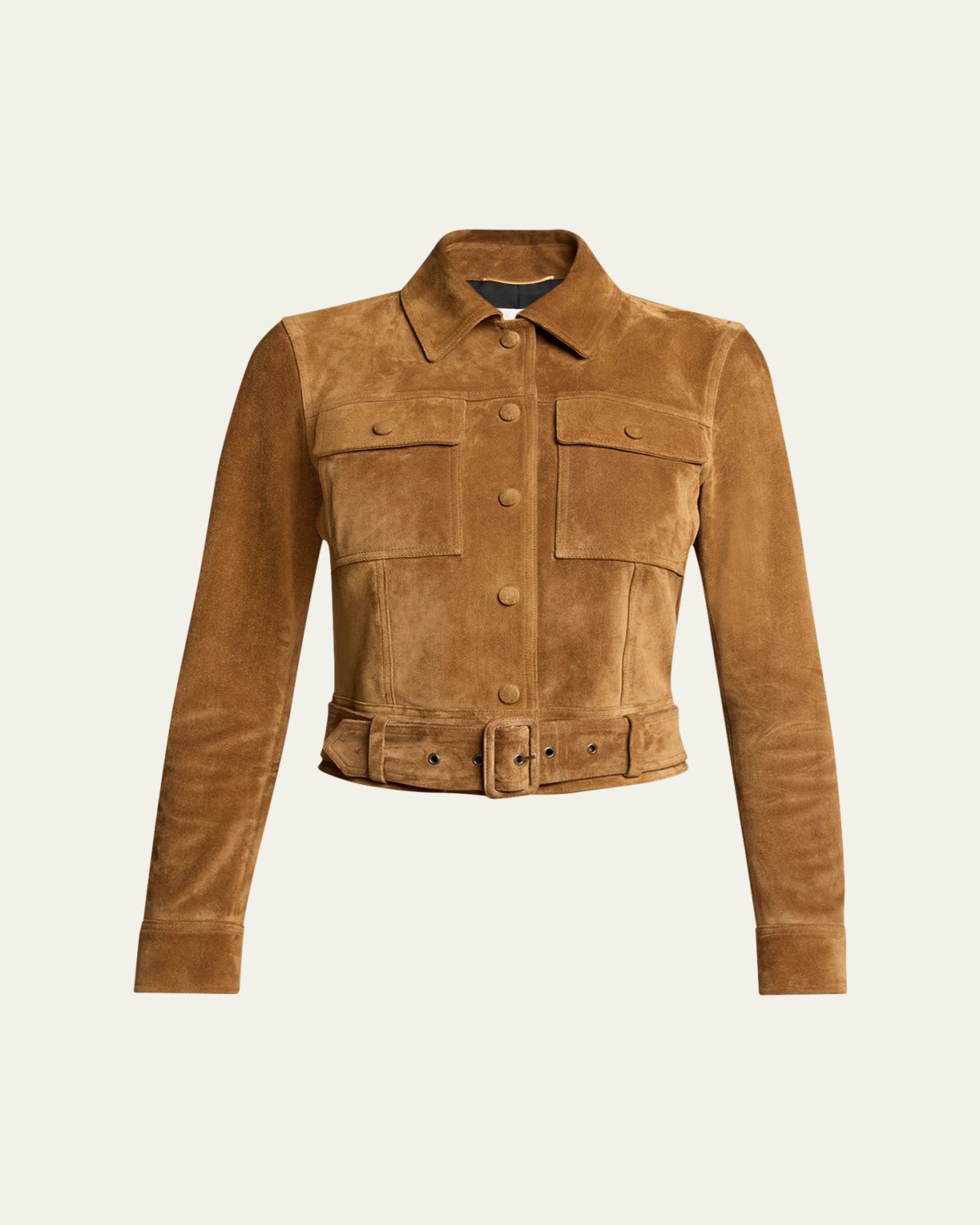 Saint Laurent Belted Suede Jacket