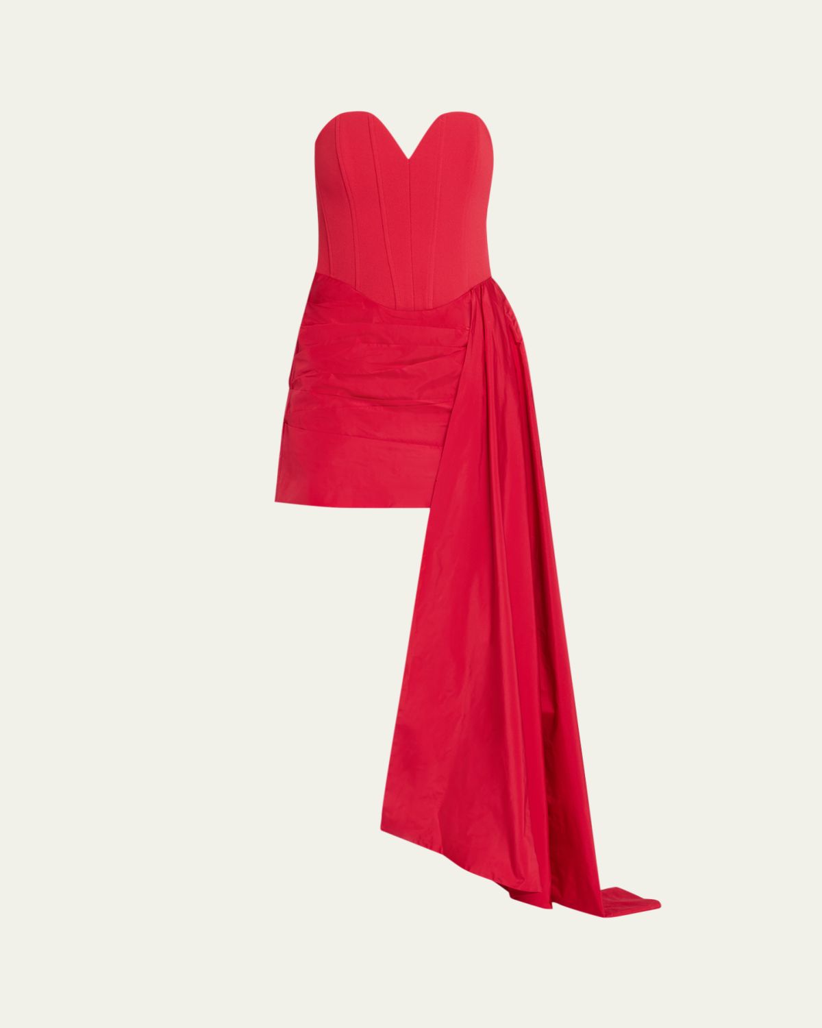 REBECCA VALLANCE Zarya Strapless Draped Bustier Mini Dress