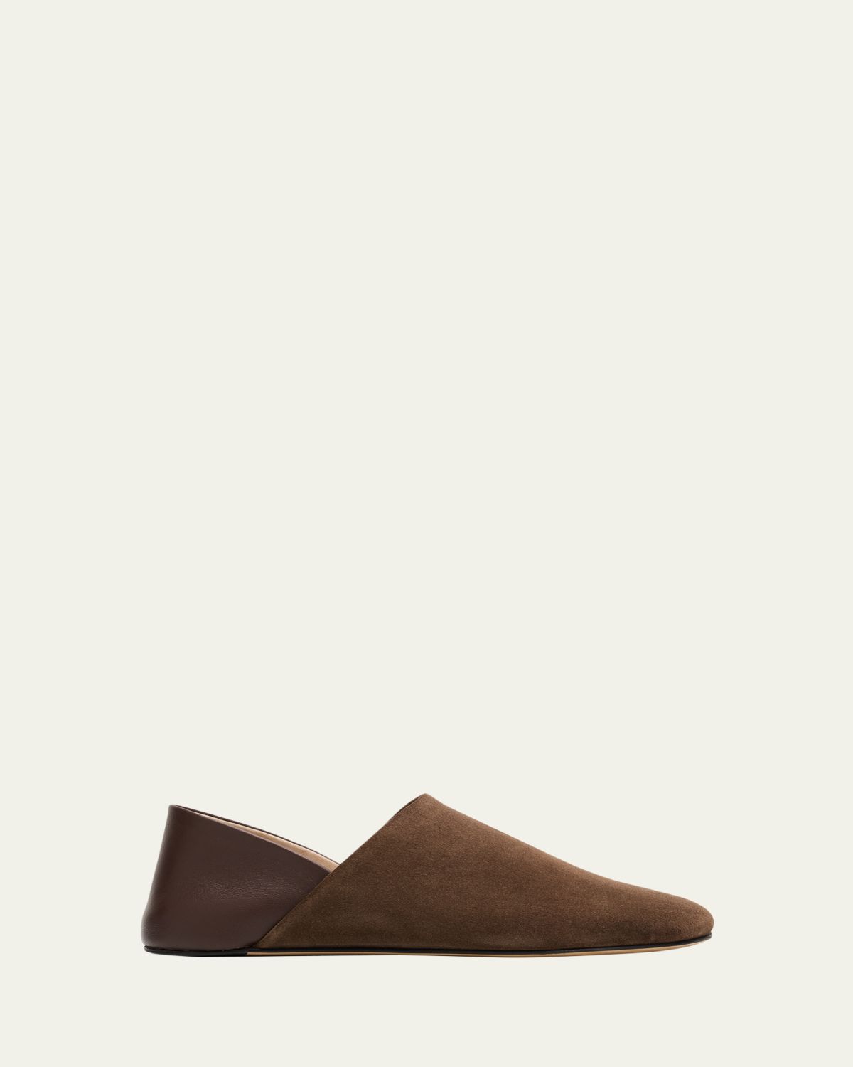 JW Anderson Babouche Collapsible-Heel Mixed Leather Flats