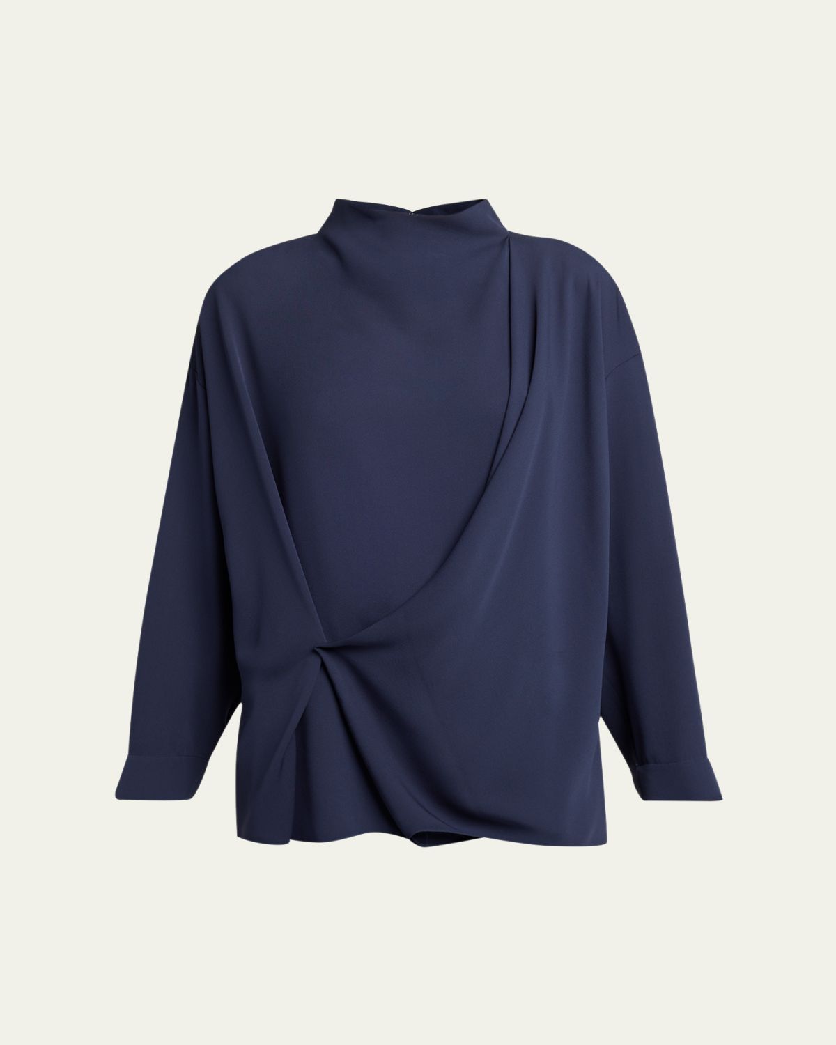 Giorgio Armani Draped Silk Georgette Shirt