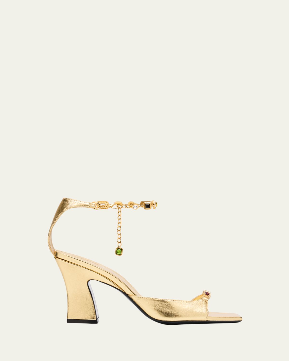 Nodaleto Nodstalgia Gemma Metallic Leather Ankle-Strap Sandals