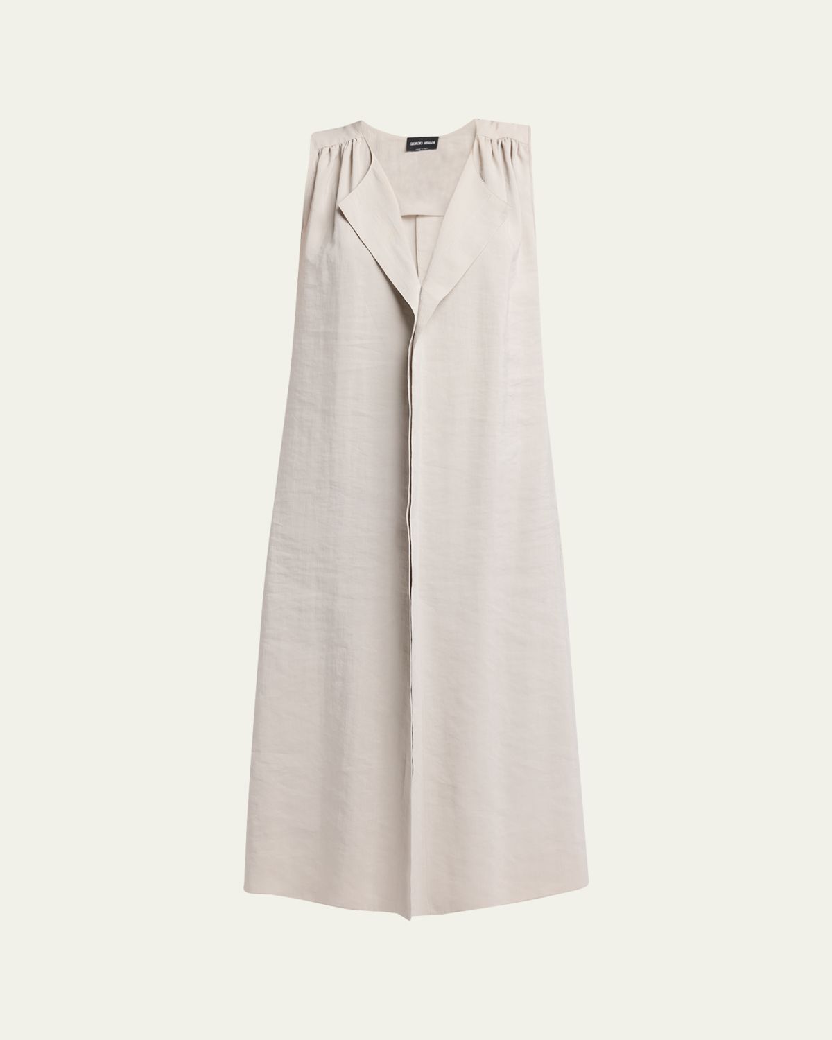 Giorgio Armani Sleeveless Silk Maxi Shirtdress