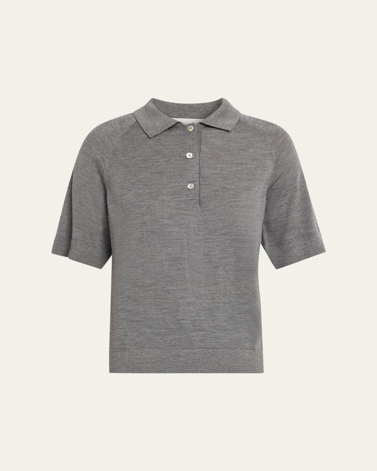 NACKIYE Cashmere-ilk Polo Knit Top