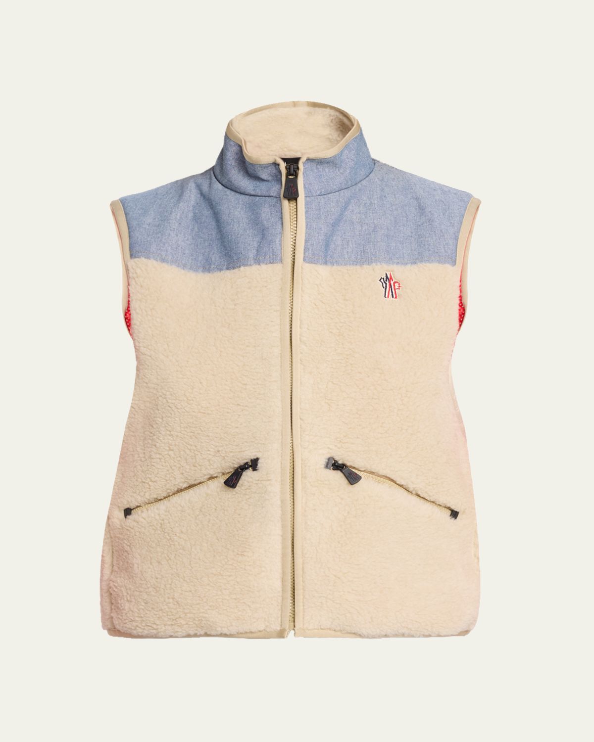 Moncler Teddy & Chambray Vest | Thumbnail 5 Moncler Teddy & Chambray Vest | Thumbnail 5