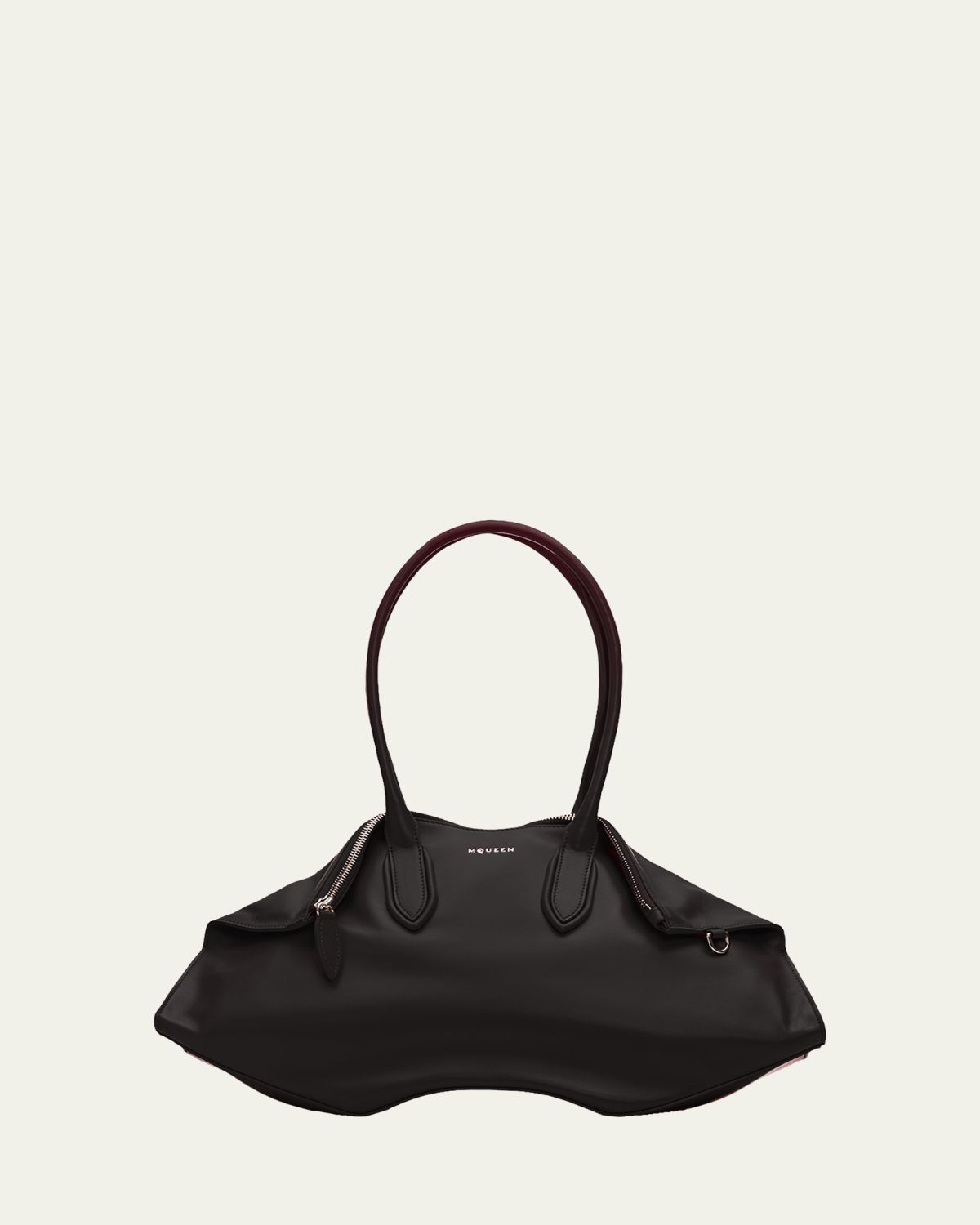 McQueen Manta Sculptural Nappa Leather Shoulder Bag