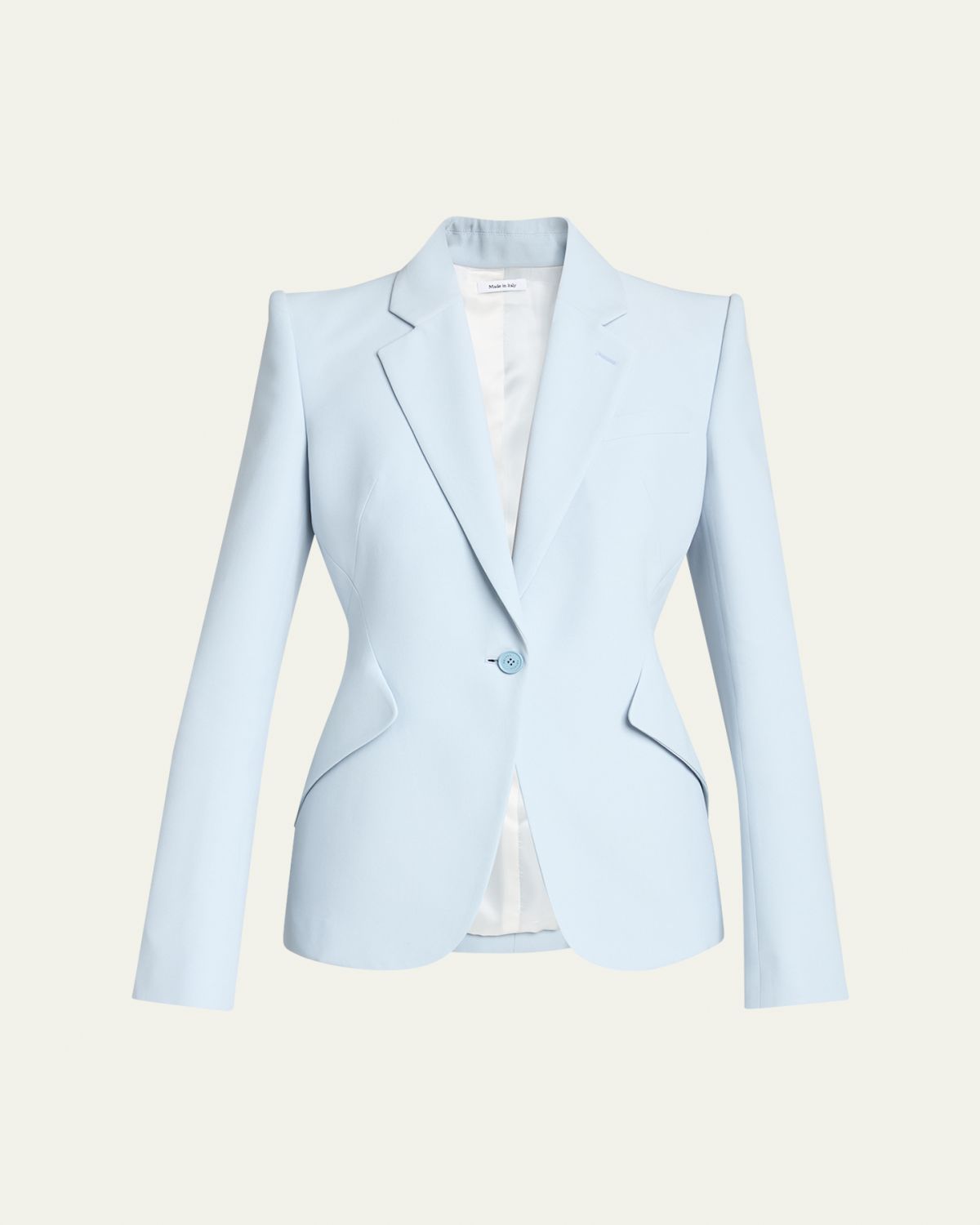 McQueen Single-Button Crepe Jacket