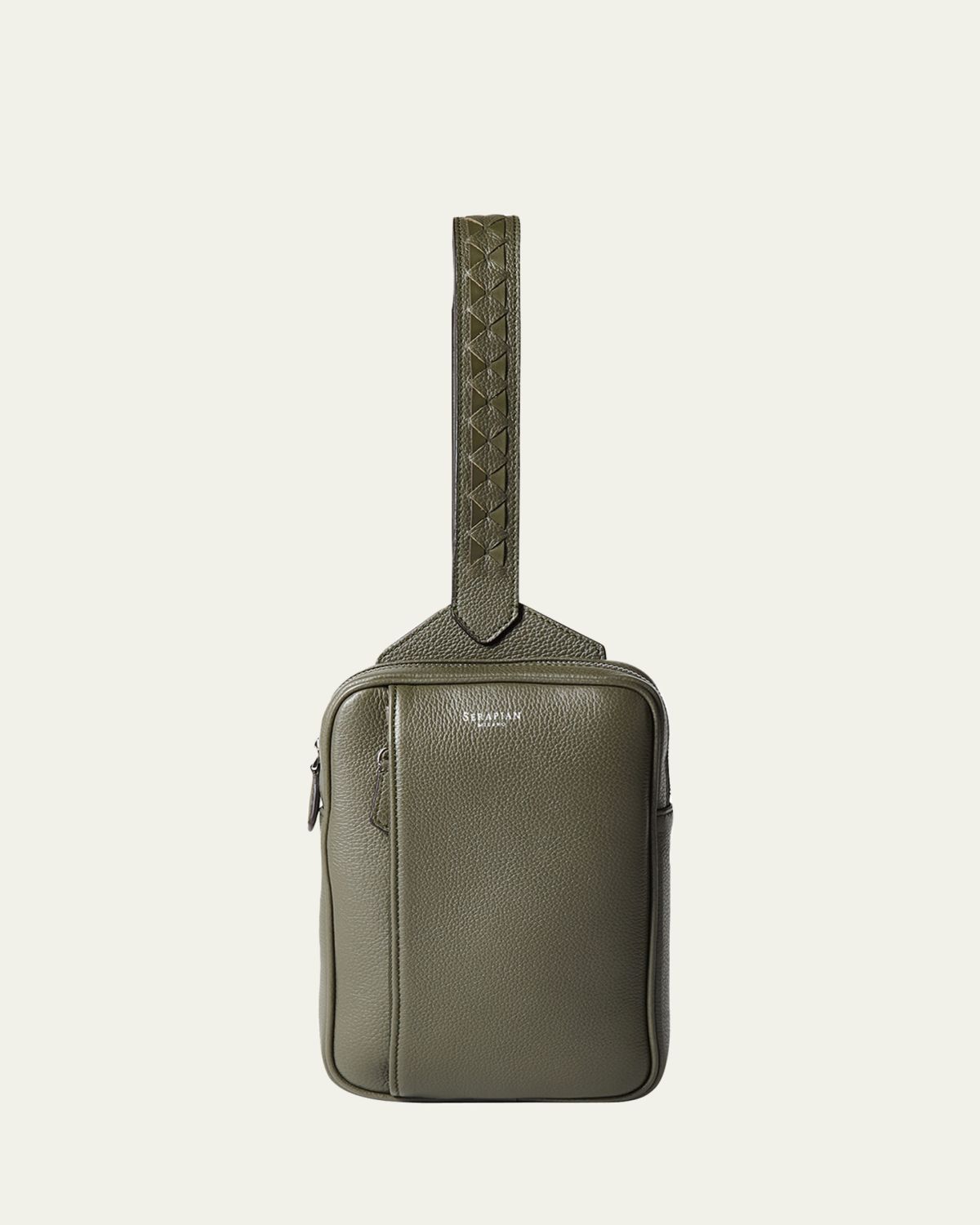 Serapian Men's Cachem Leather Sling Bag