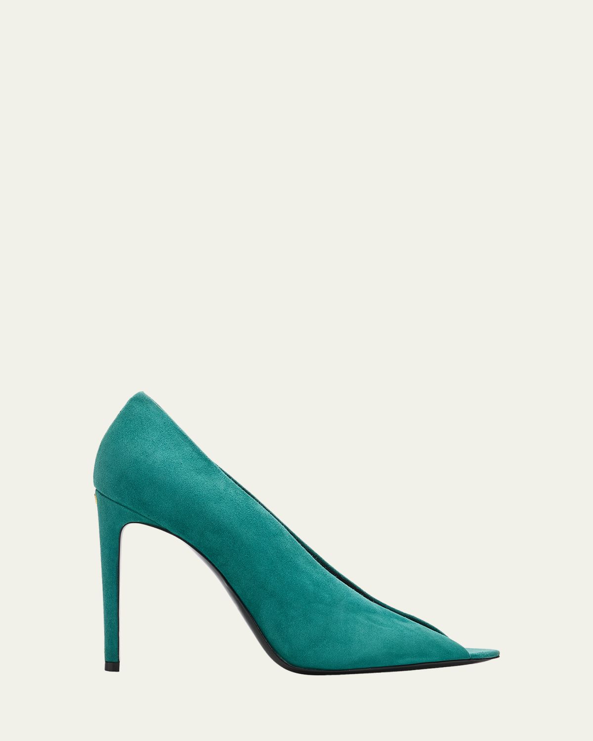 Valentino Garavani 105mm Open Toe Revele Suede Pumps