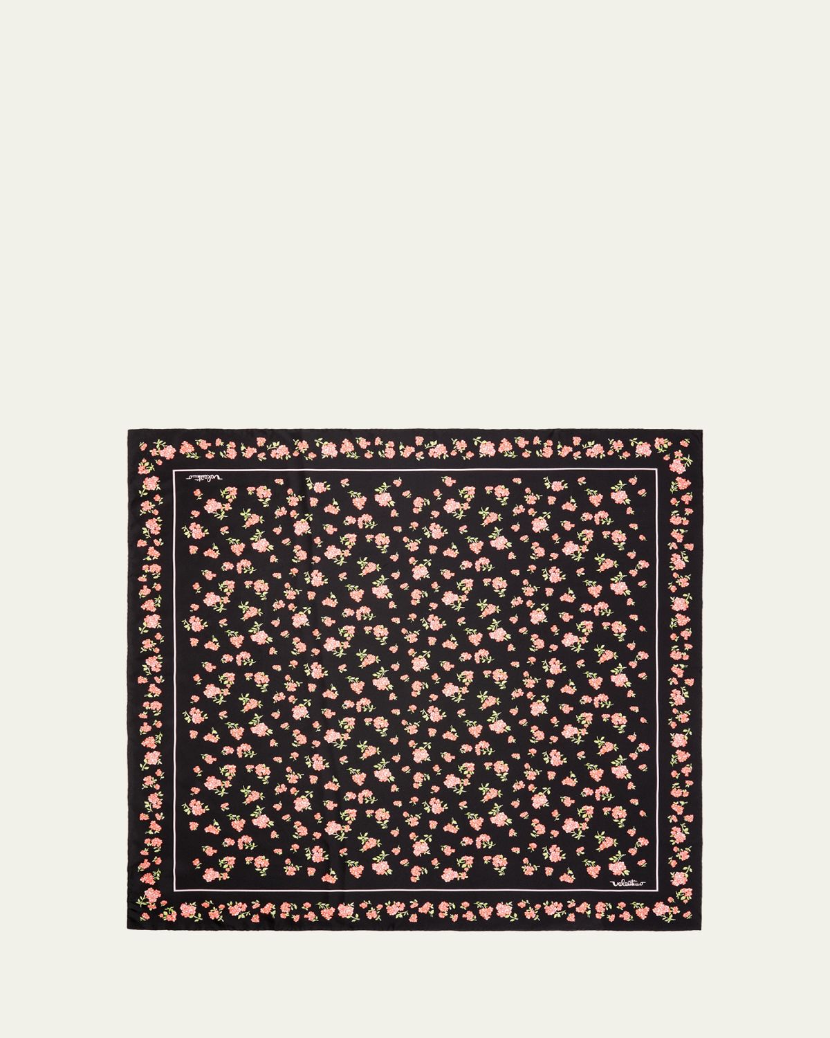 Valentino Garavani Floral-Print Silk Scarf