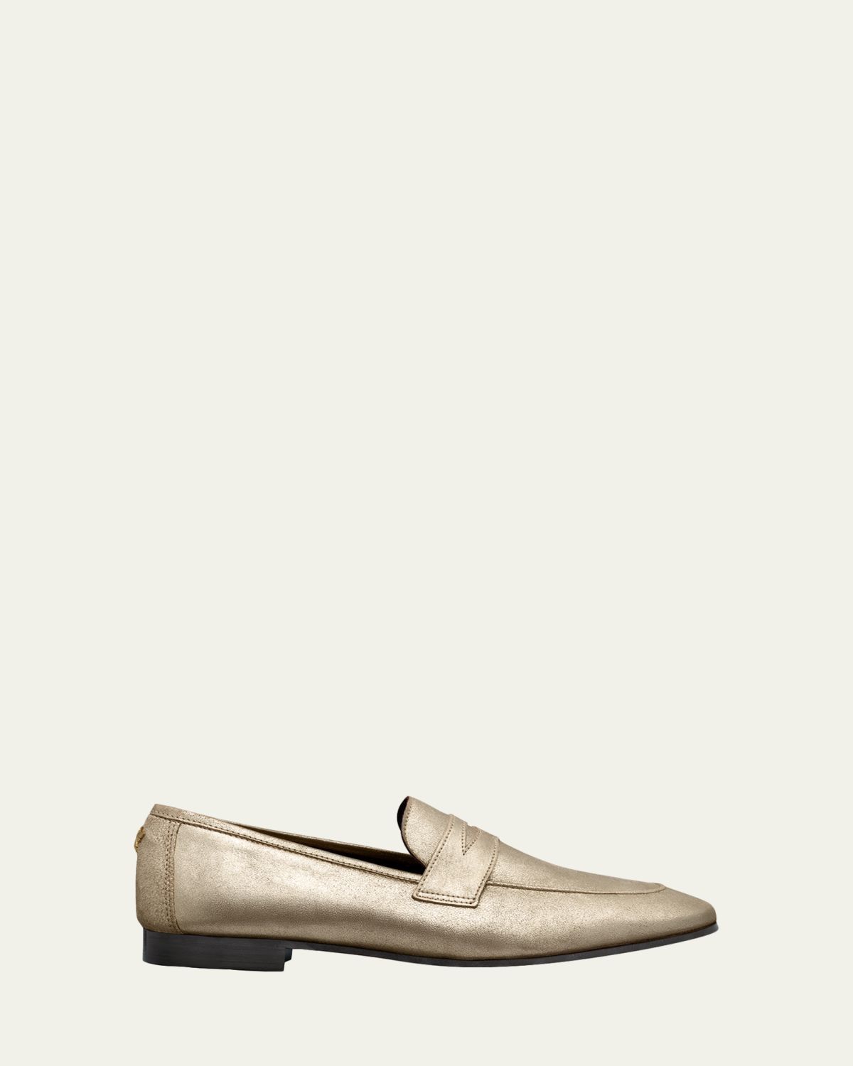 Bougeotte Metallic Leather Penny Loafers
