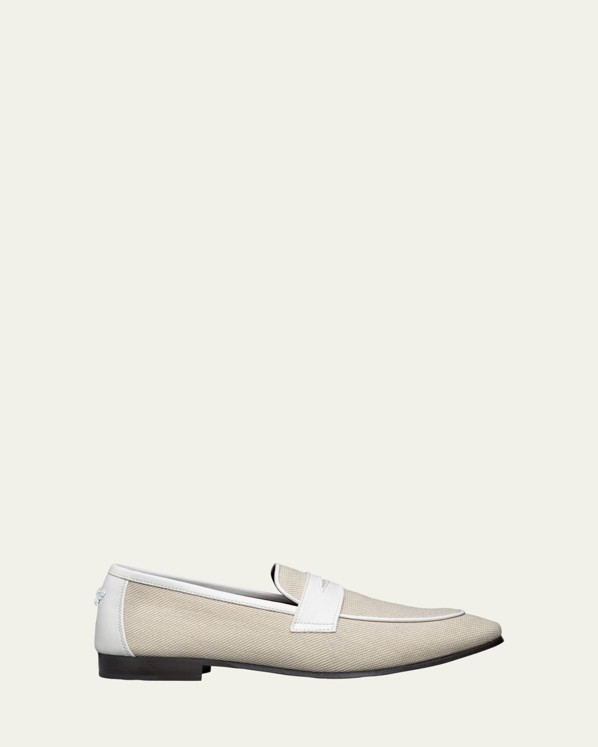 Bougeotte Linen and Leather Loafers