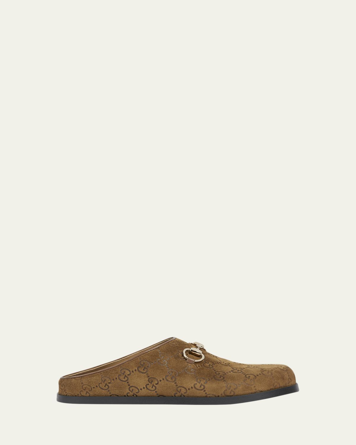 Gucci GG Luxury Suede Mules with Horsebit