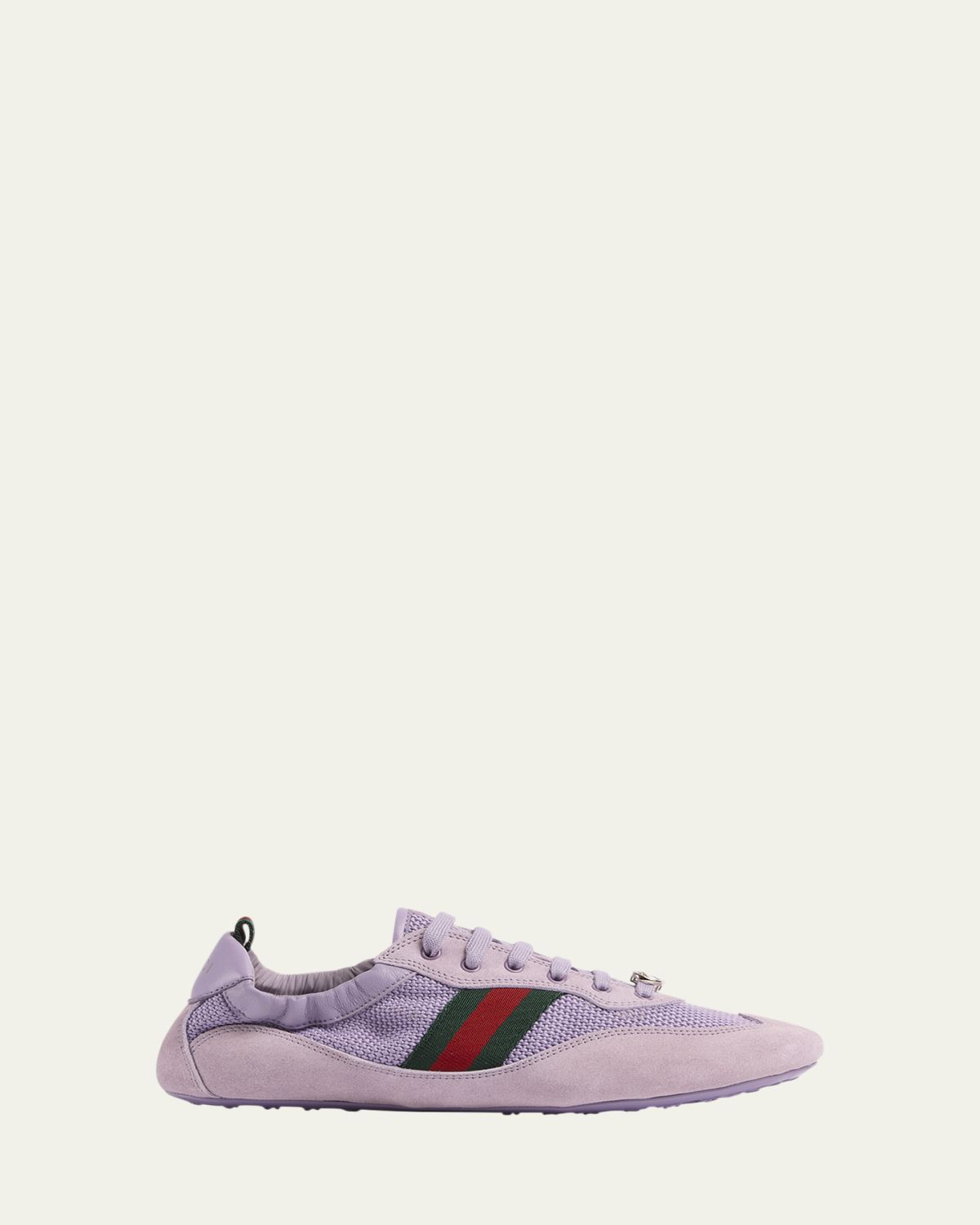 Gucci Shift Mesh and Suede Low-Top Sneakers