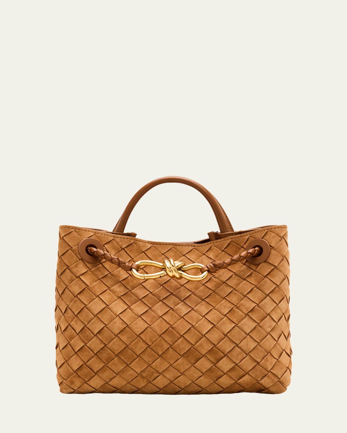 Bottega Veneta Andiamo Suede Top-Handle Bag