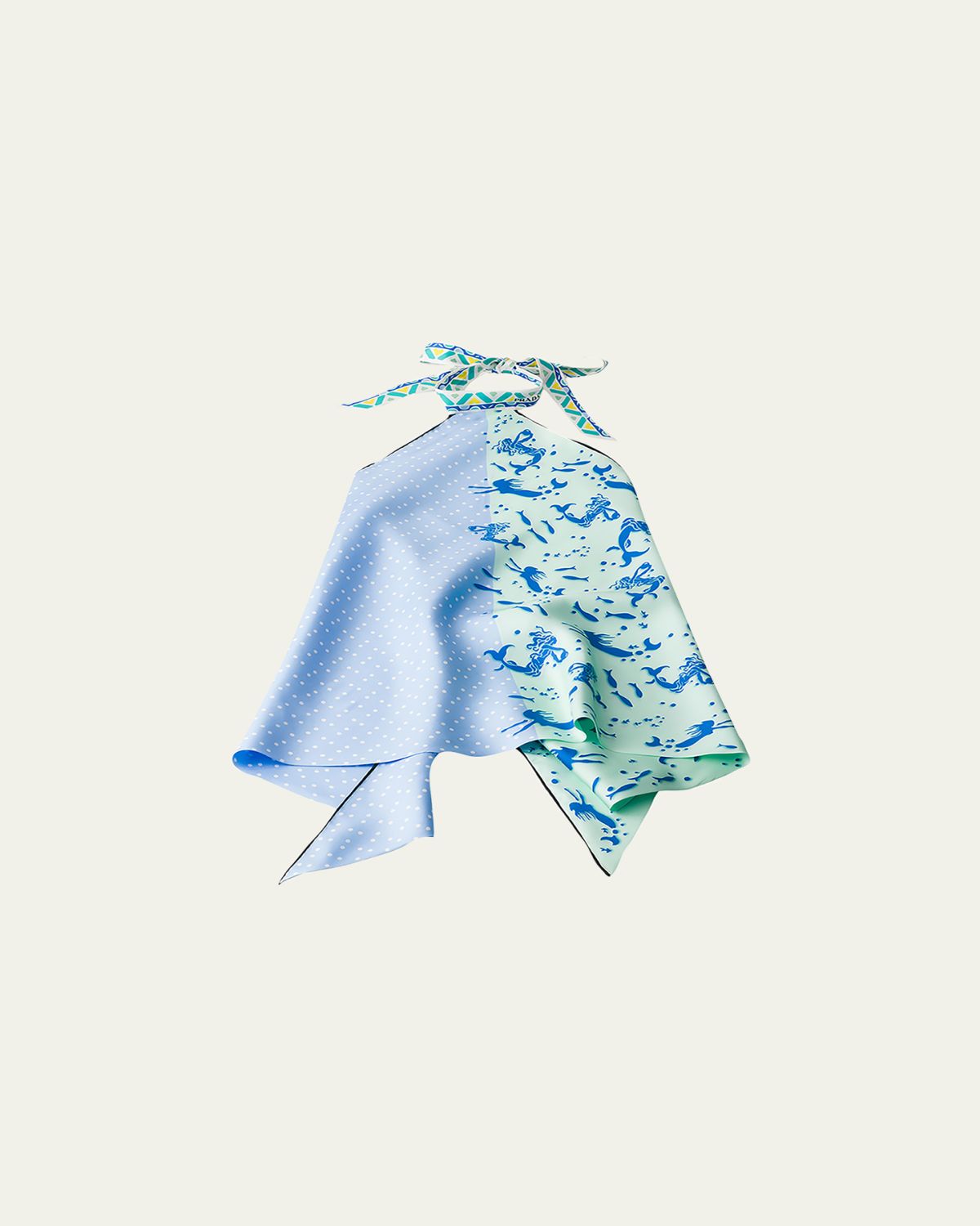 Prada Backless Printed Silk Twill Top | Thumbnail 4