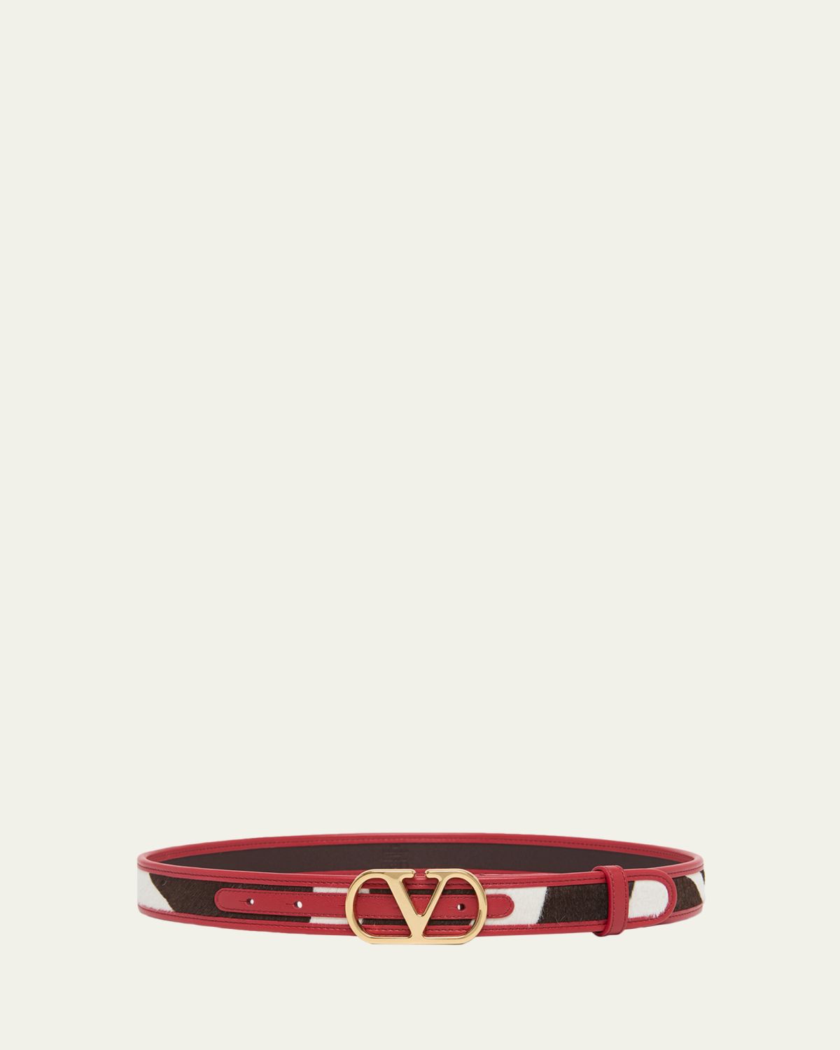 Valentino Garavani VLogo Signature Calf Hair Leather Belt | Thumbnail 3 Valentino Garavani VLogo Signature Calf Hair Leather Belt | Thumbnail 3