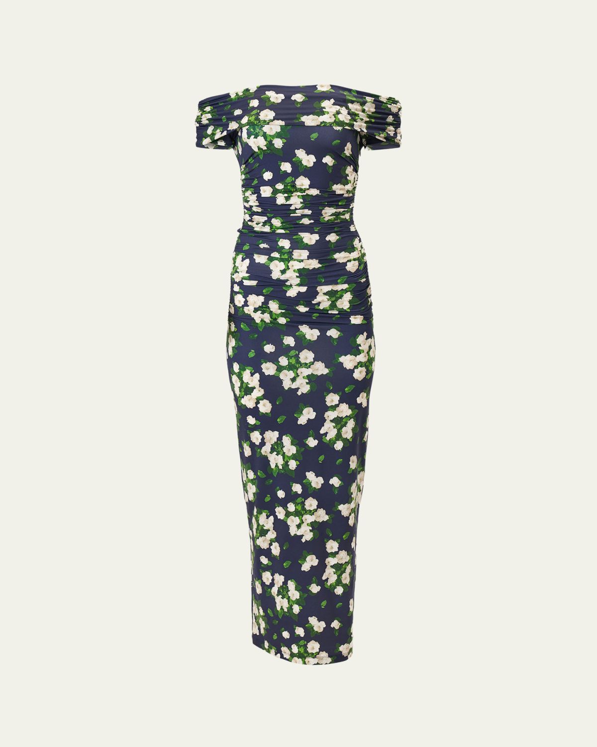 Carolina Herrera Off-The-Shoulder Floral Jersey Maxi Dress