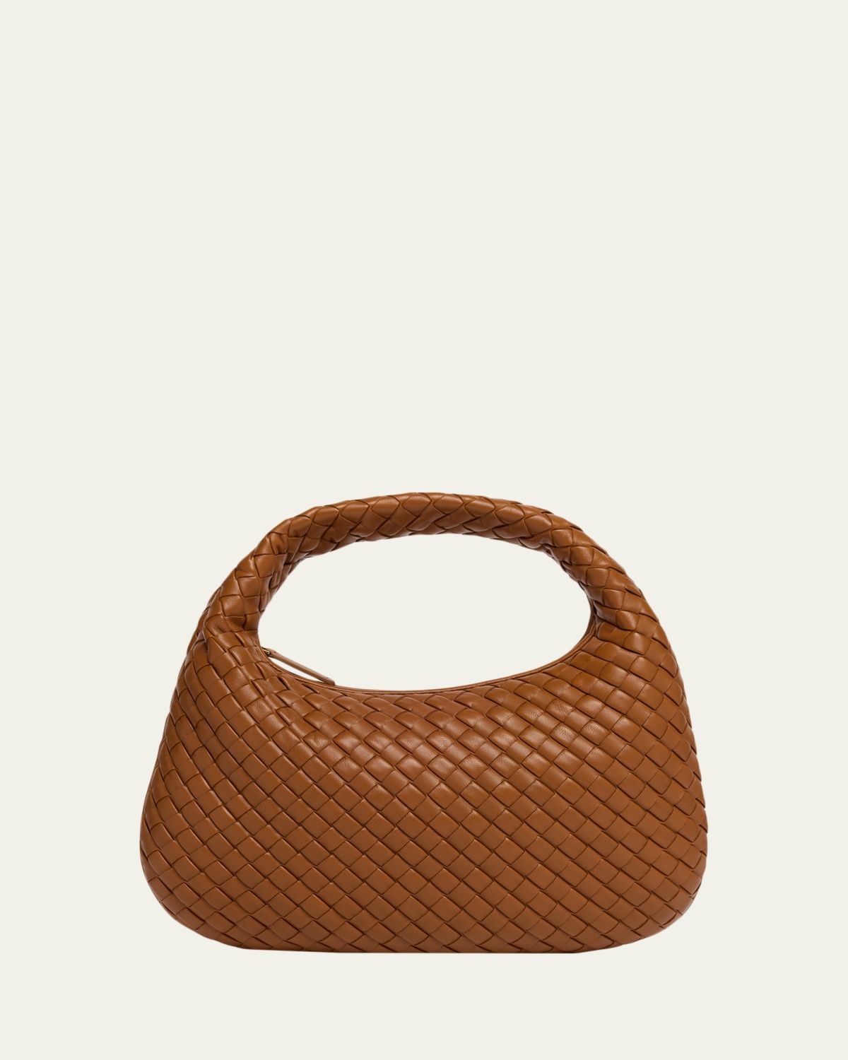 Veneta Small Leather Hobo Bag