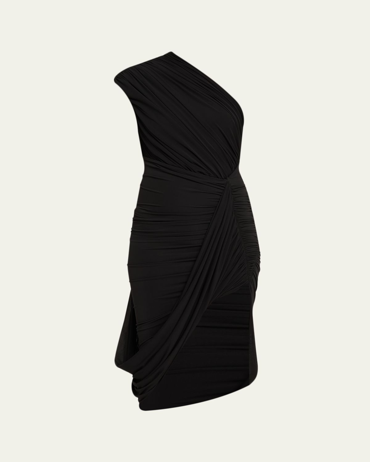 Ronny Kobo Emery Draped One-Shoulder Bodycon Dress