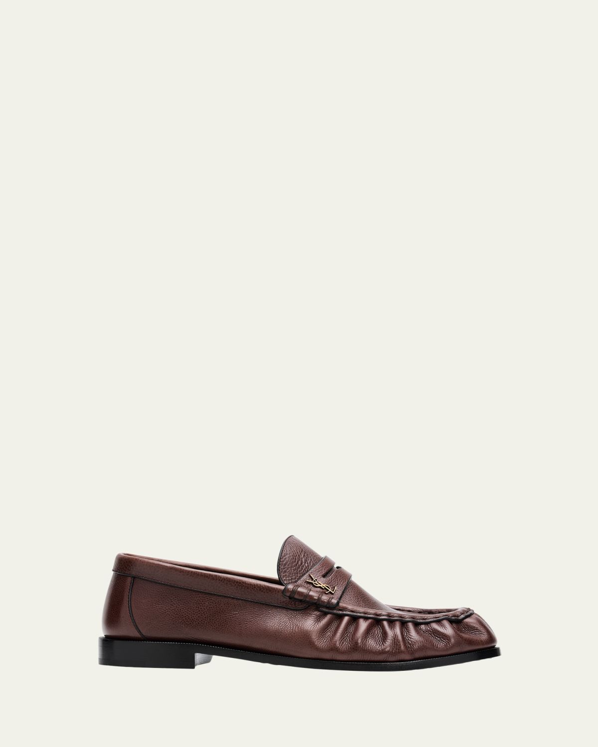 Saint Laurent Le Leather YSL Penny Loafers
