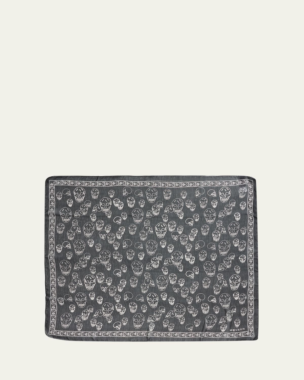 McQueen Skull Chiffon Scarf