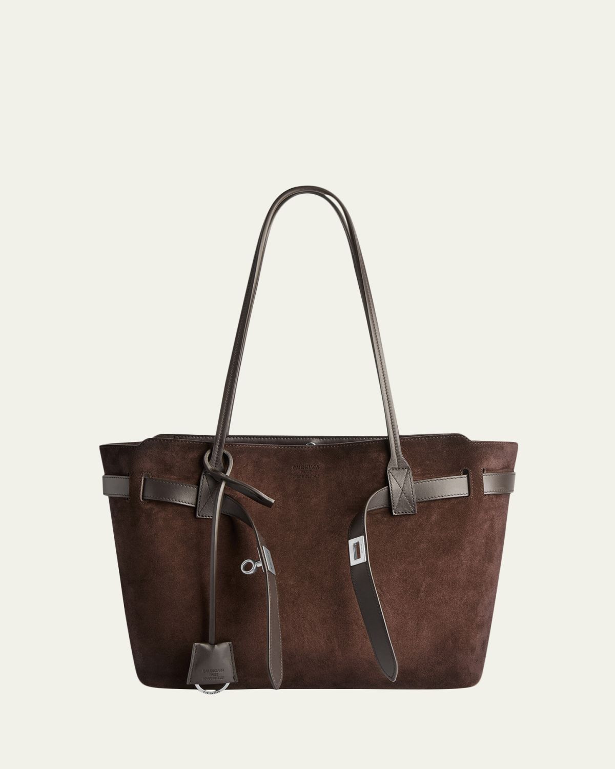 Balenciaga Bel Air Waxed Suede Tote Bag
