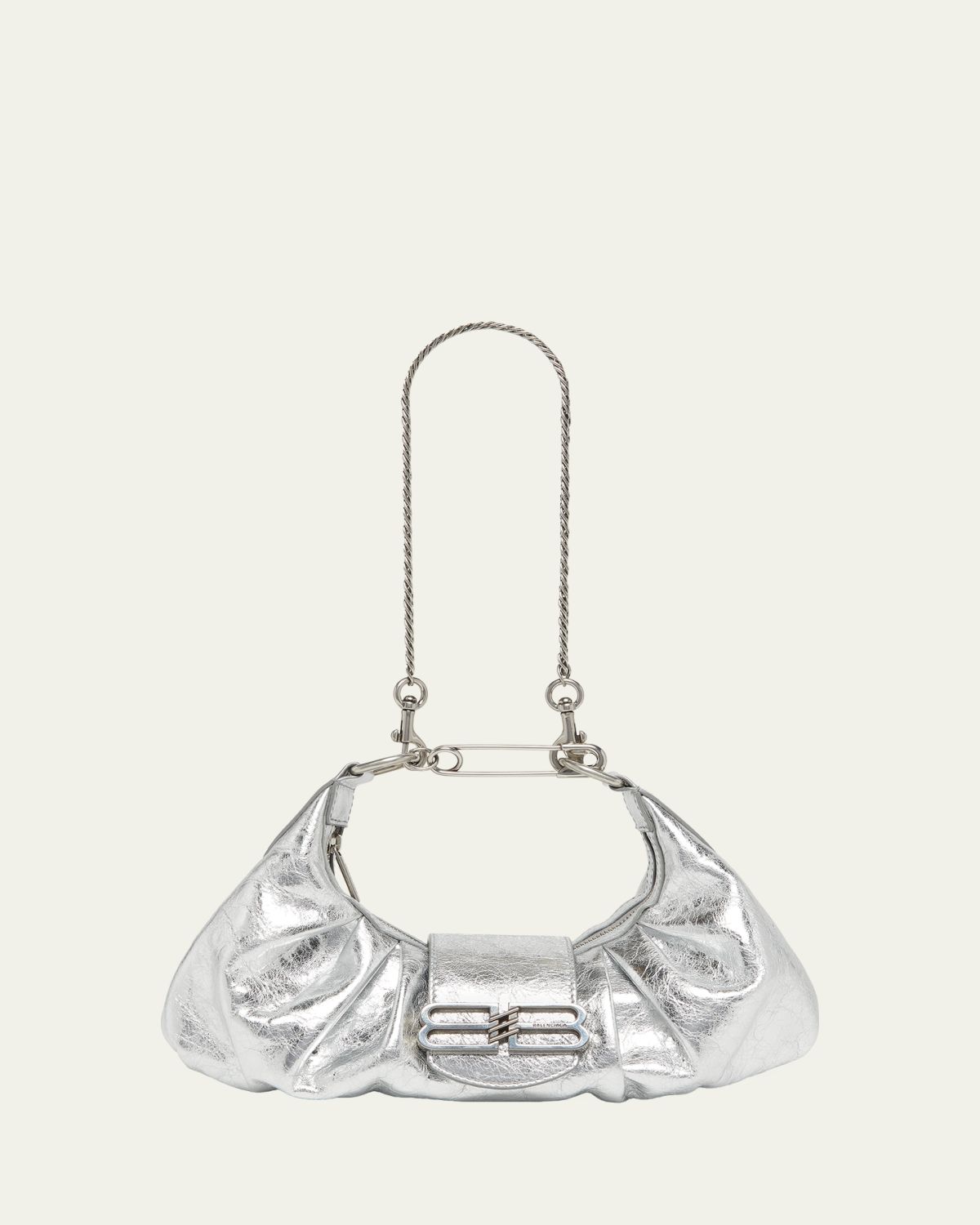 Balenciaga Pamela Small Metallic Leather Shoulder Bag