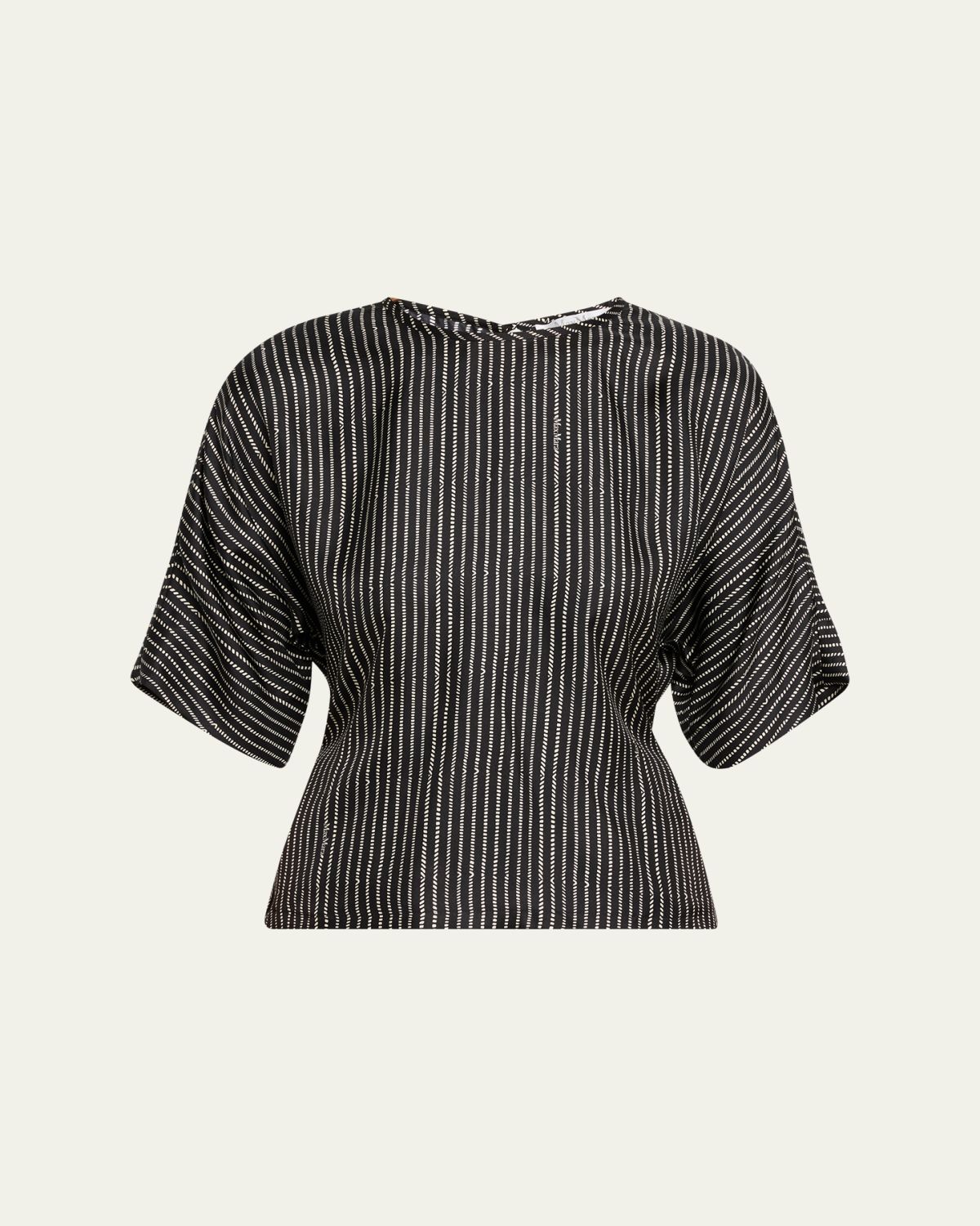 Max Mara Striped Tie-Back Silk Shirt | Thumbnail 6 Max Mara Striped Tie-Back Silk Shirt | Thumbnail 6