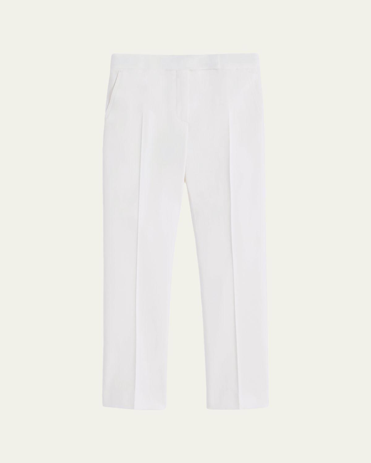 Max Mara Silk Slim-Leg Ankle Cigarette Pants