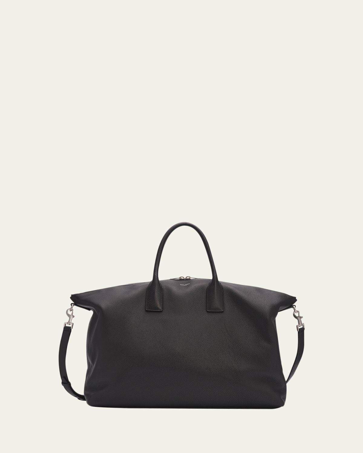 Saint Laurent Men's Grained Leather Bowling Tote Bag