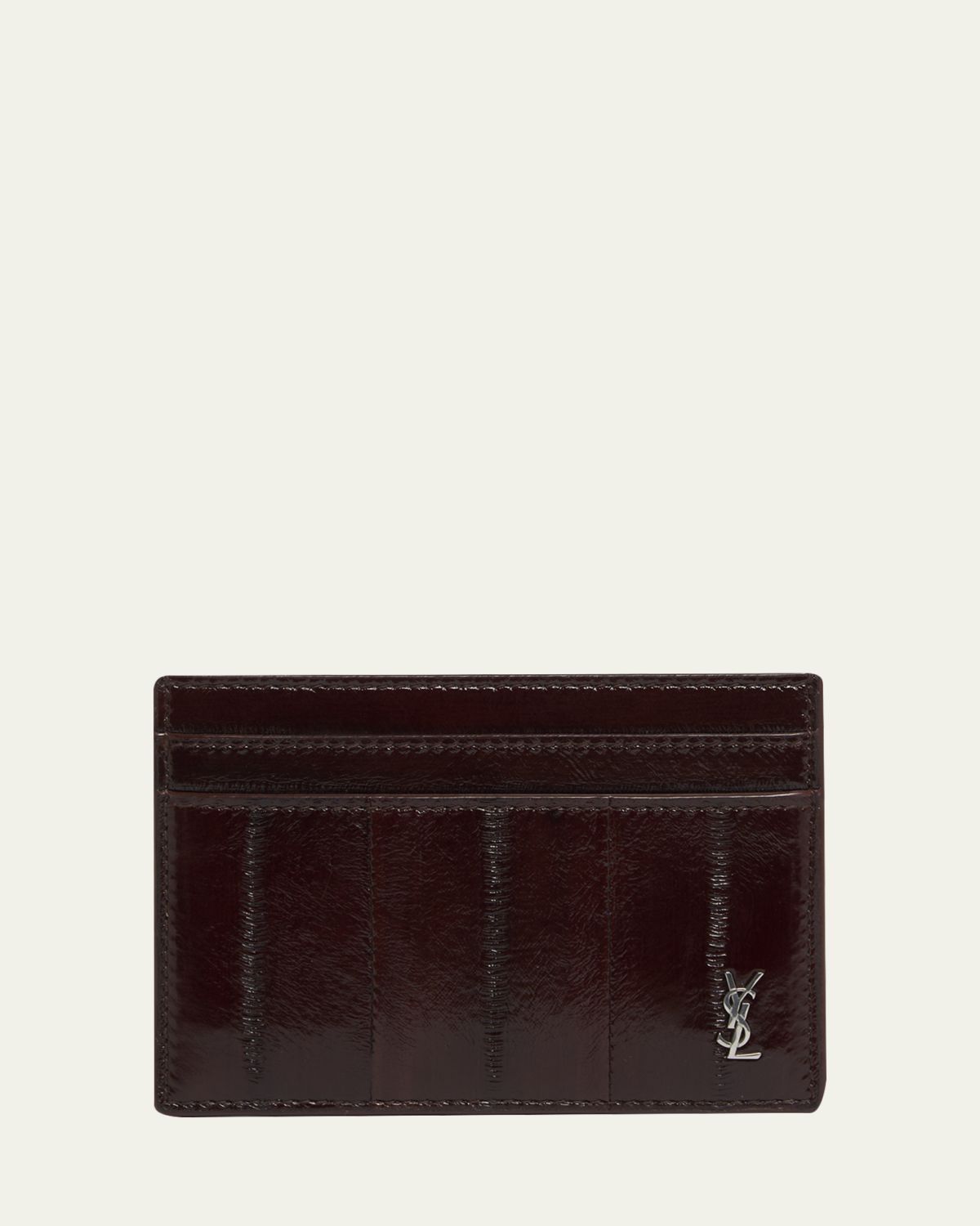 Saint Laurent Men's Tiny Cassandre Leather Card Case | Thumbnail 4 Saint Laurent Men's Tiny Cassandre Leather Card Case | Thumbnail 4