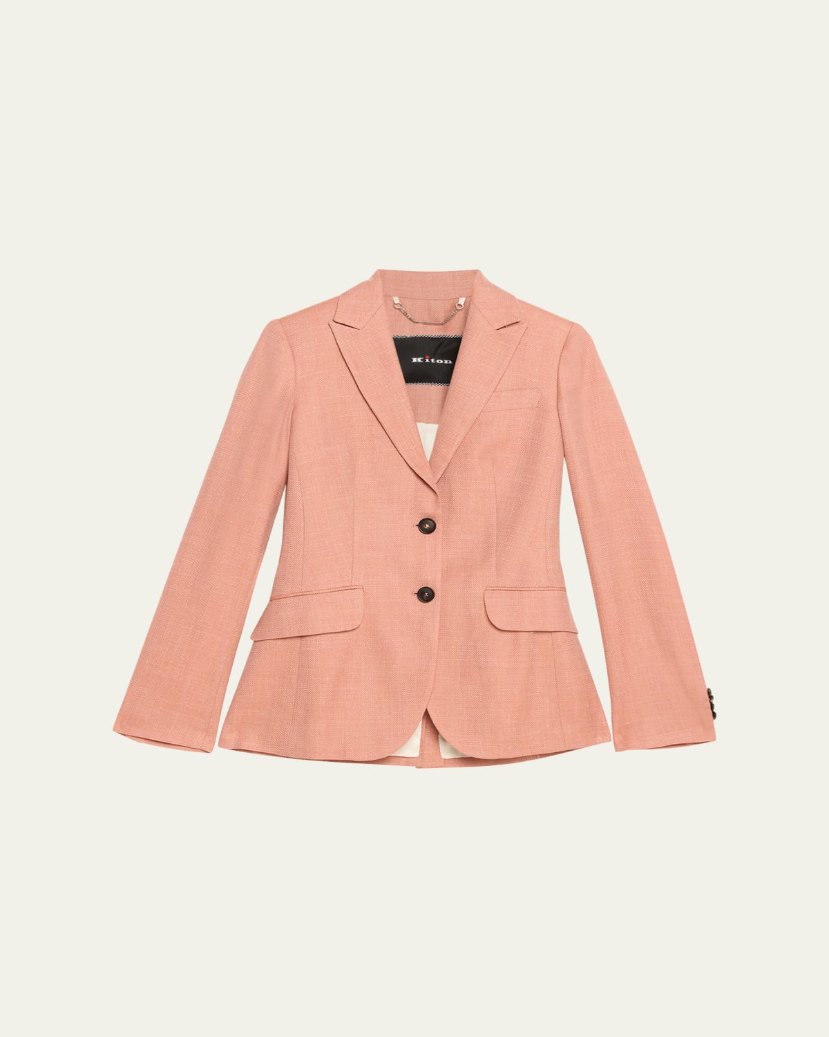 Kiton Wool-Blend Single-Breasted Blazer Jacket