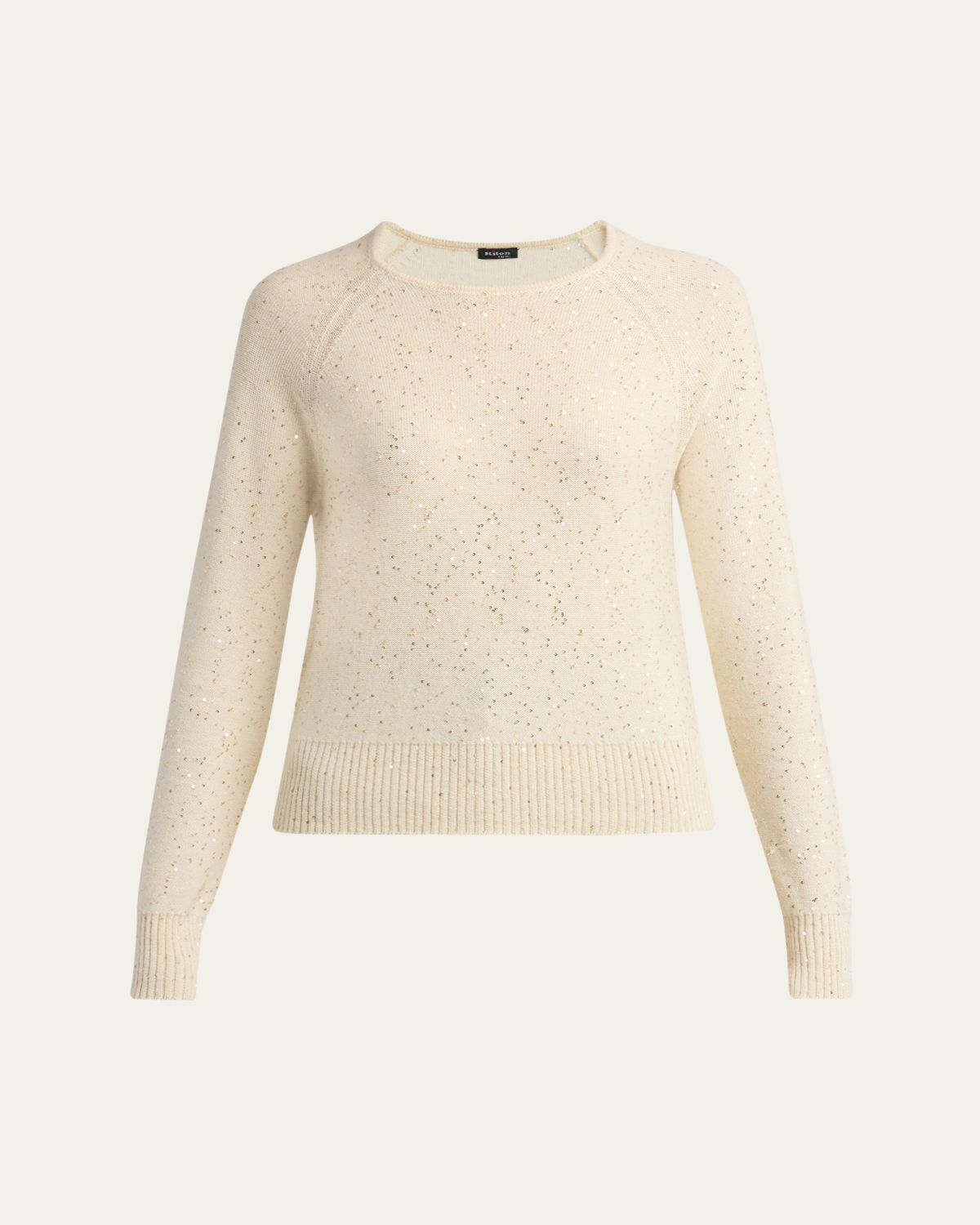 Kiton Cashmere Paillette Crewneck Sweater