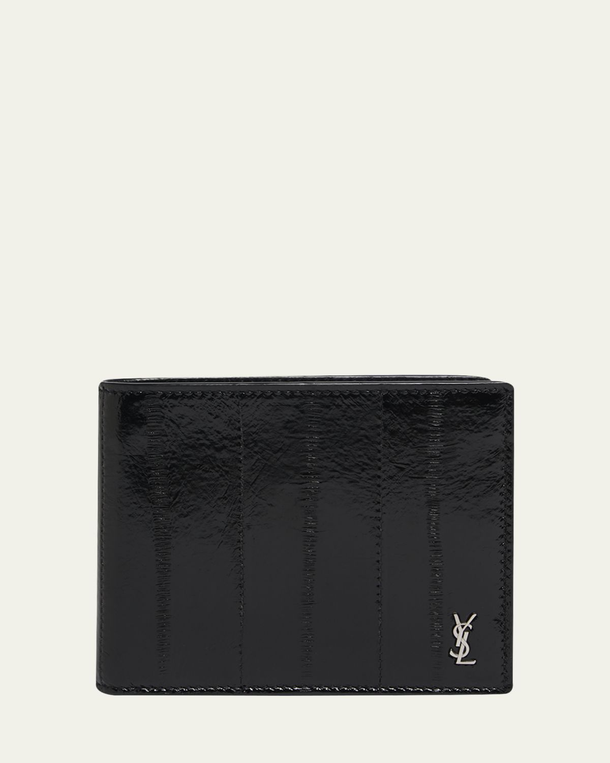 Saint Laurent Men's Tiny Cassandre Bi-Fold Wallet