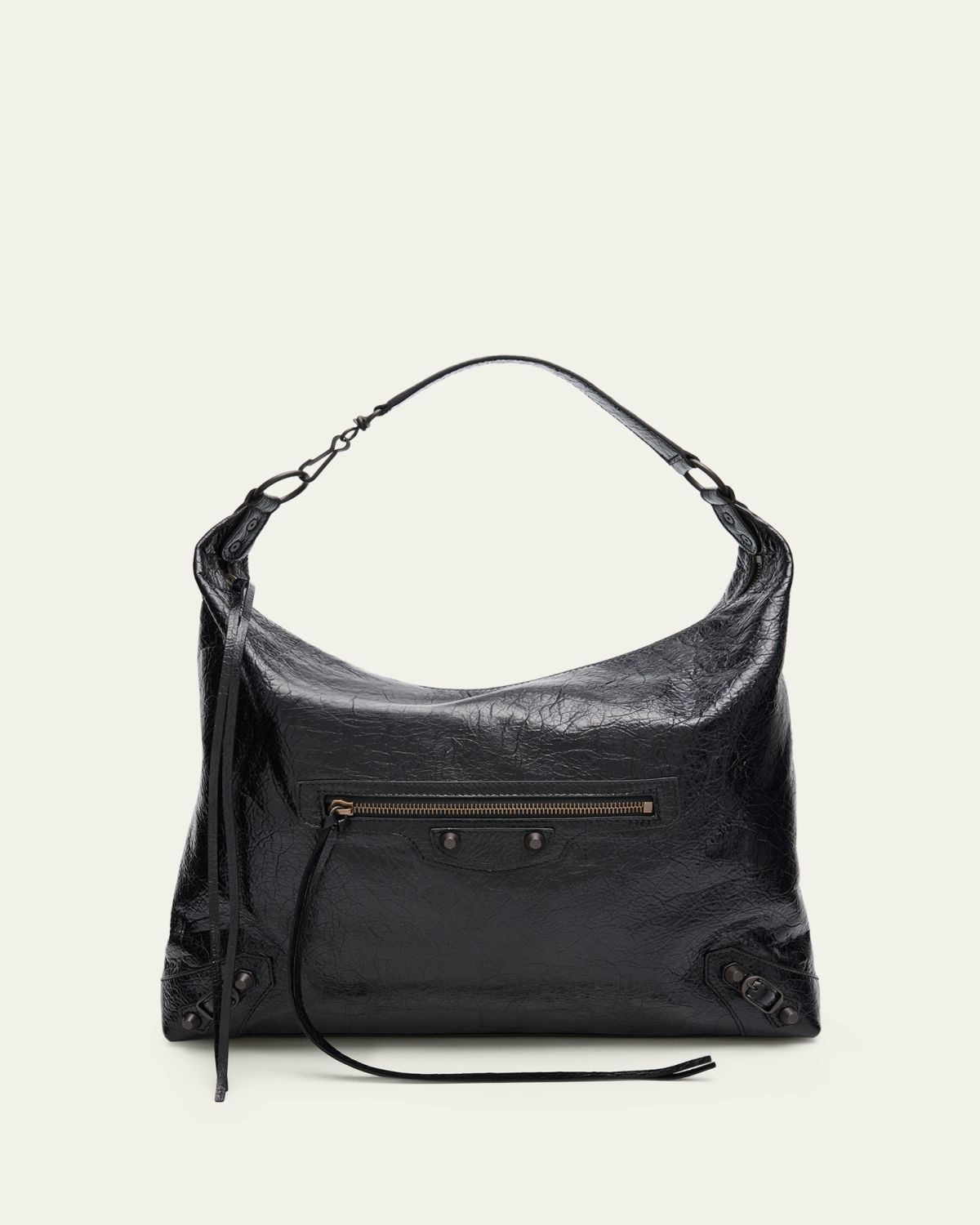 Balenciaga Le City Medium Leather Hobo Bag