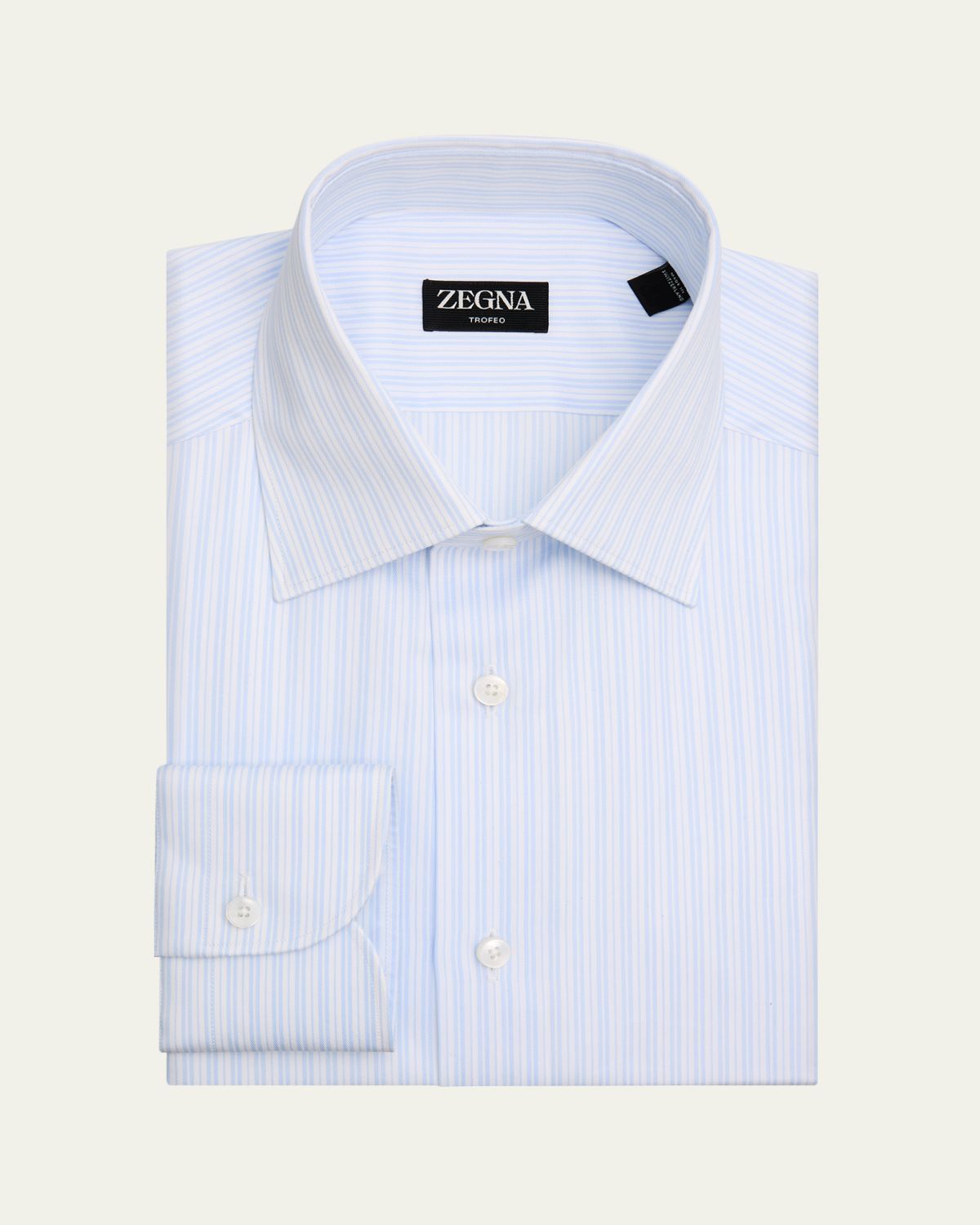 ZEGNA Men's Striped Trofeo Cotton Dress Shirt