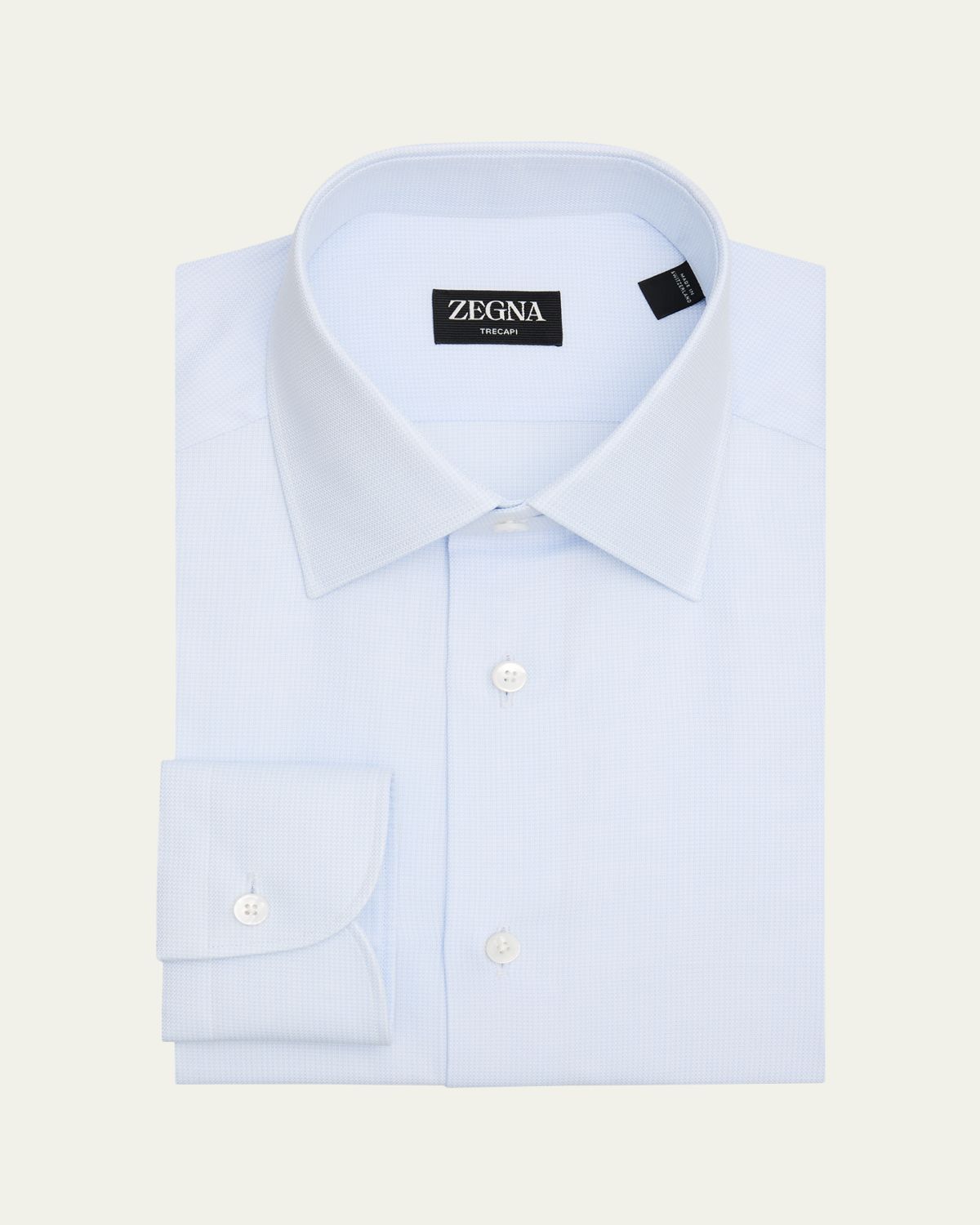 ZEGNA Men 's Trecapi Cotton Melange Dress Shirt