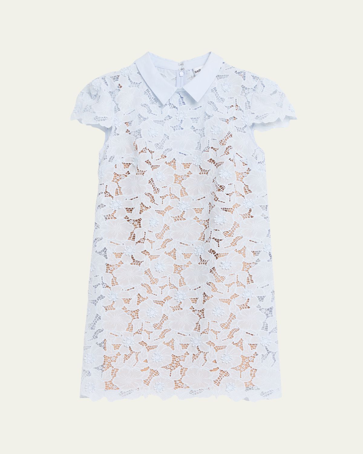 Self-Portrait Floral Guipure Lace Mini Dress | Thumbnail 6