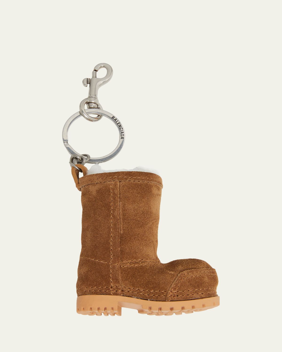 Balenciaga Mini Suede Boot Key Ring Bag Charm