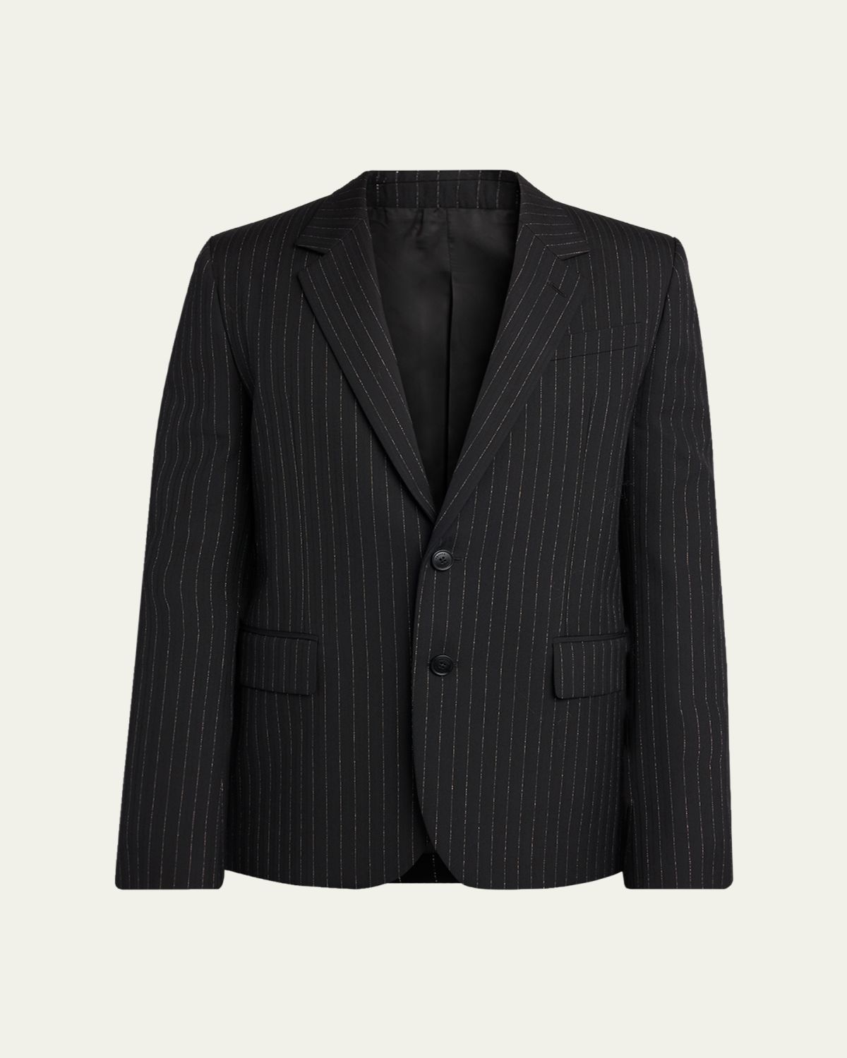 McQueen Men 's Metallic Hairline Stripe Single-Breasted Sport Coat