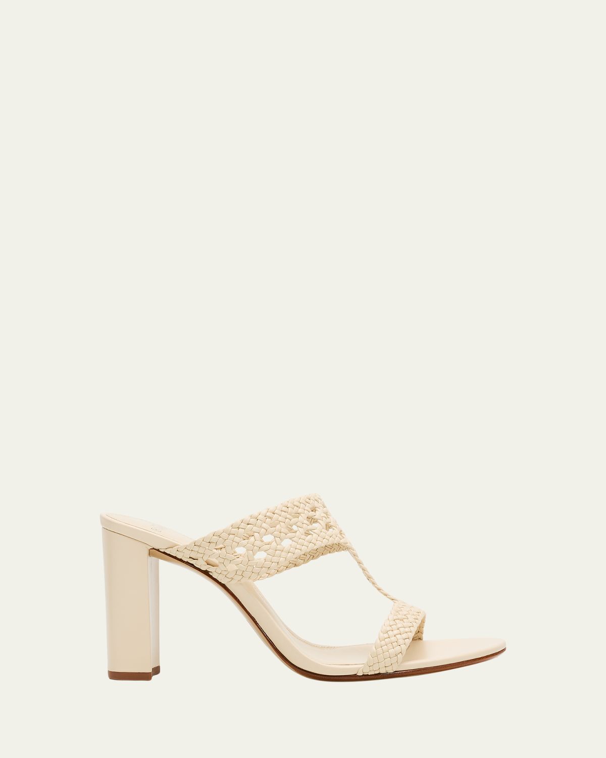 Alexandre Birman 90mm Braided Leather Block-Heel Sandals
