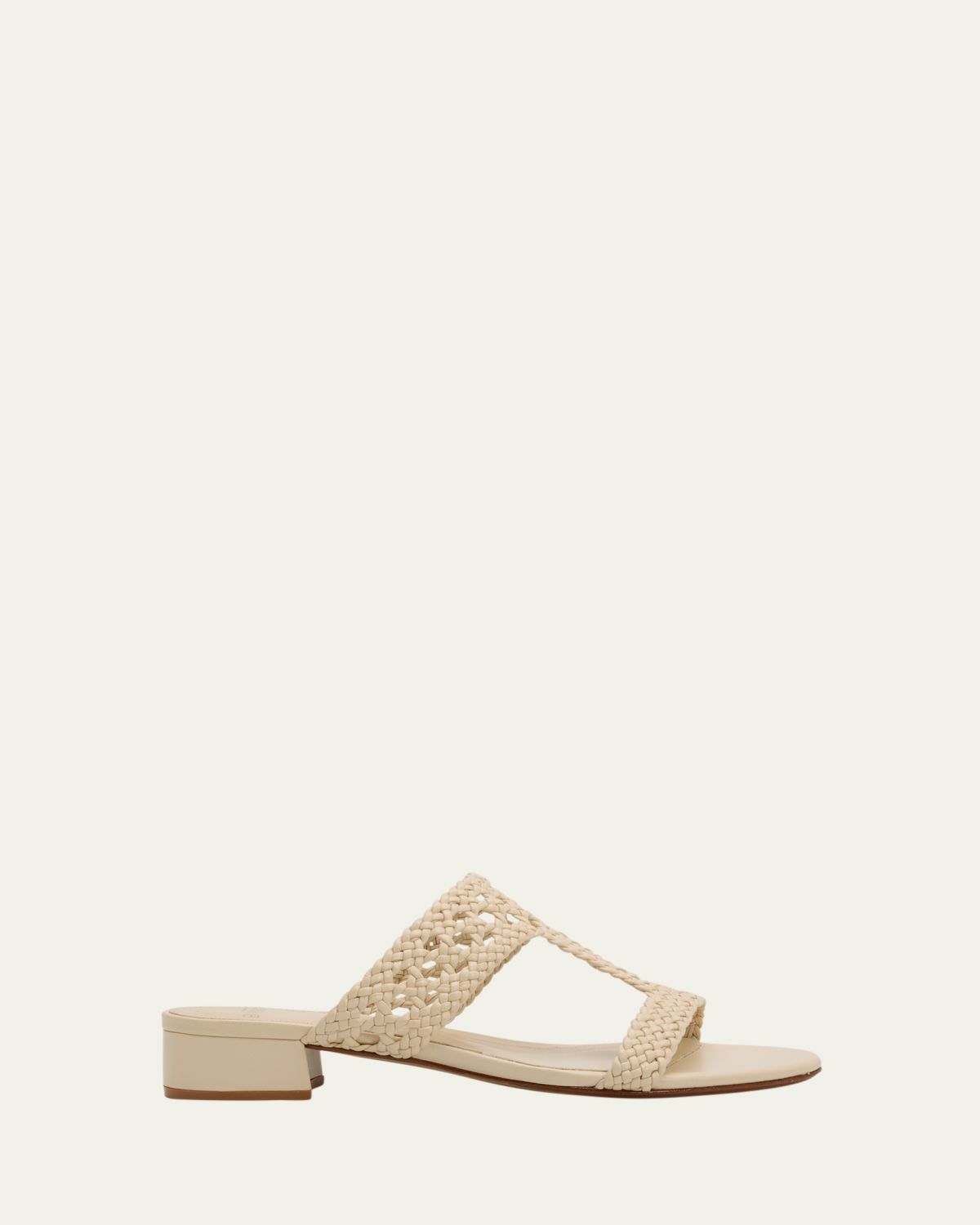 Alexandre Birman 30mm Braided Leather Block-Heel Sandals