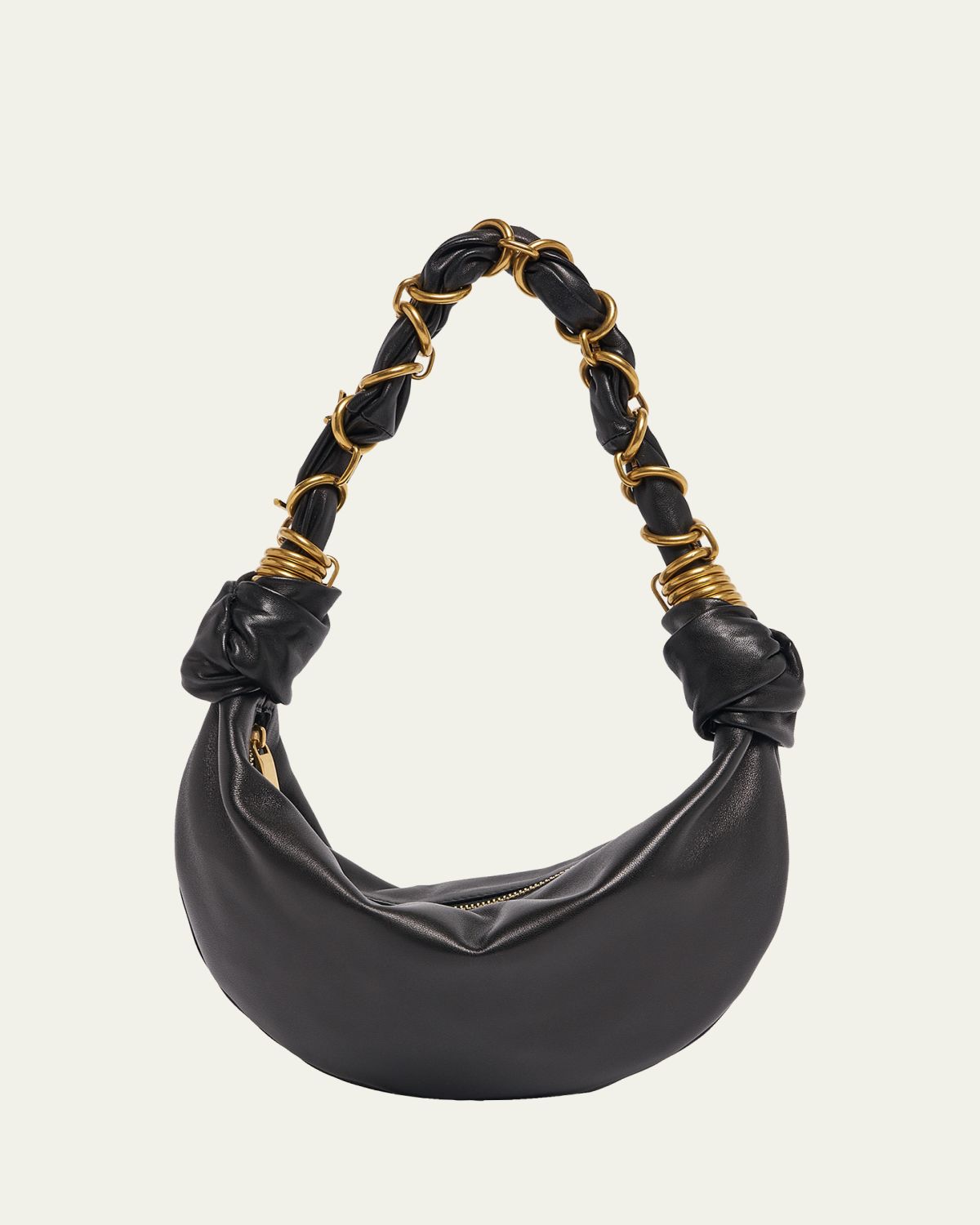 Saint Laurent Amalia Mini YSL Leather Hobo Bag