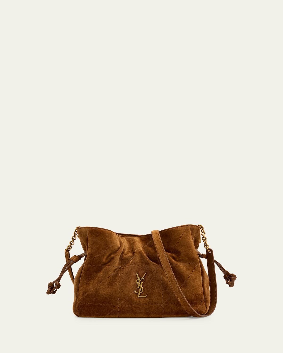 Jamie YSL Quilted Suede Shoulder Bag