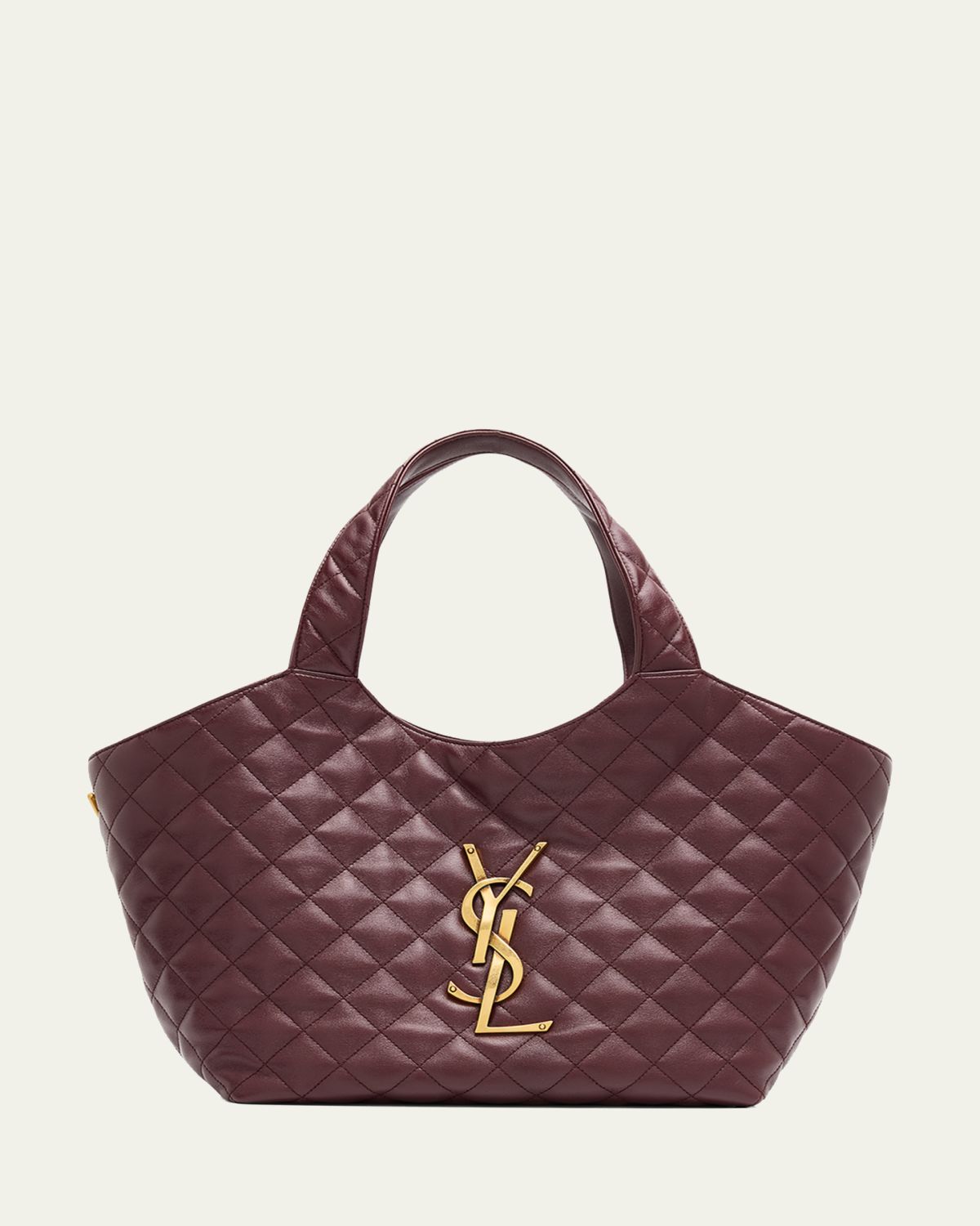 Saint Laurent Icare Medium YSL Quilted Leather Tote Bag