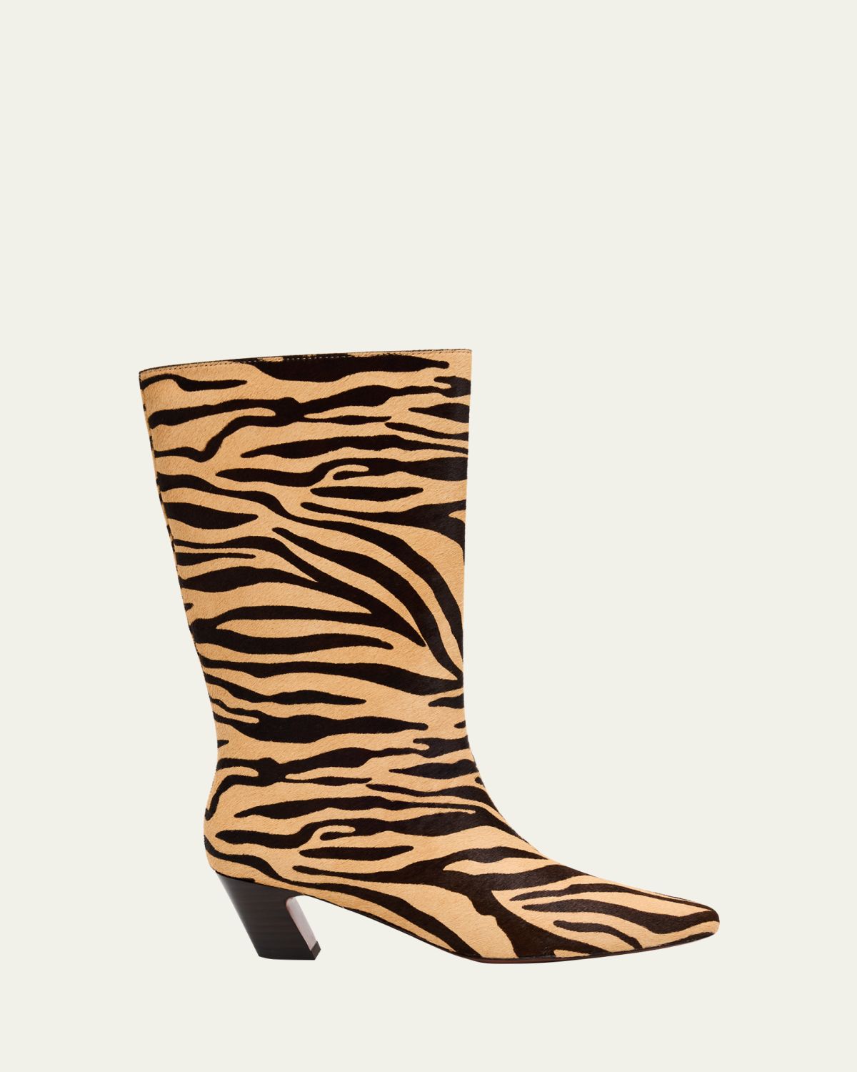 Loeffler Randall 55mm Cleo Zebra Calf Hair Mid-Calf Boots