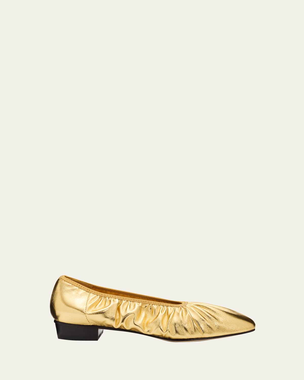 Loeffler Randall Tove Metallic Leather Ballerina Pumps