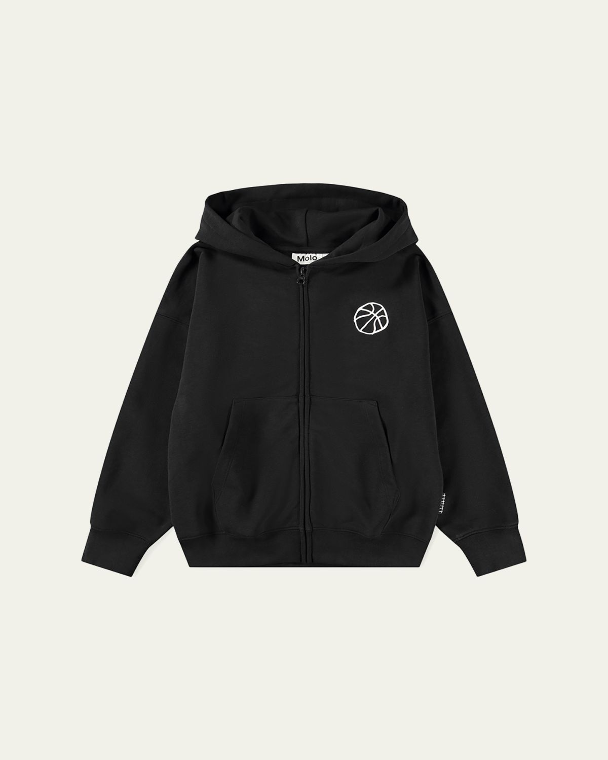 Molo Boy 's Marley Embroidered Basketball Zip Hoodie