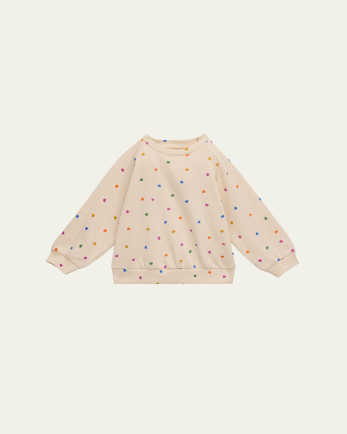 Molo Girl 's Disc Heart-Print Organic Cotton Sweatshirt, Size 3M-2
